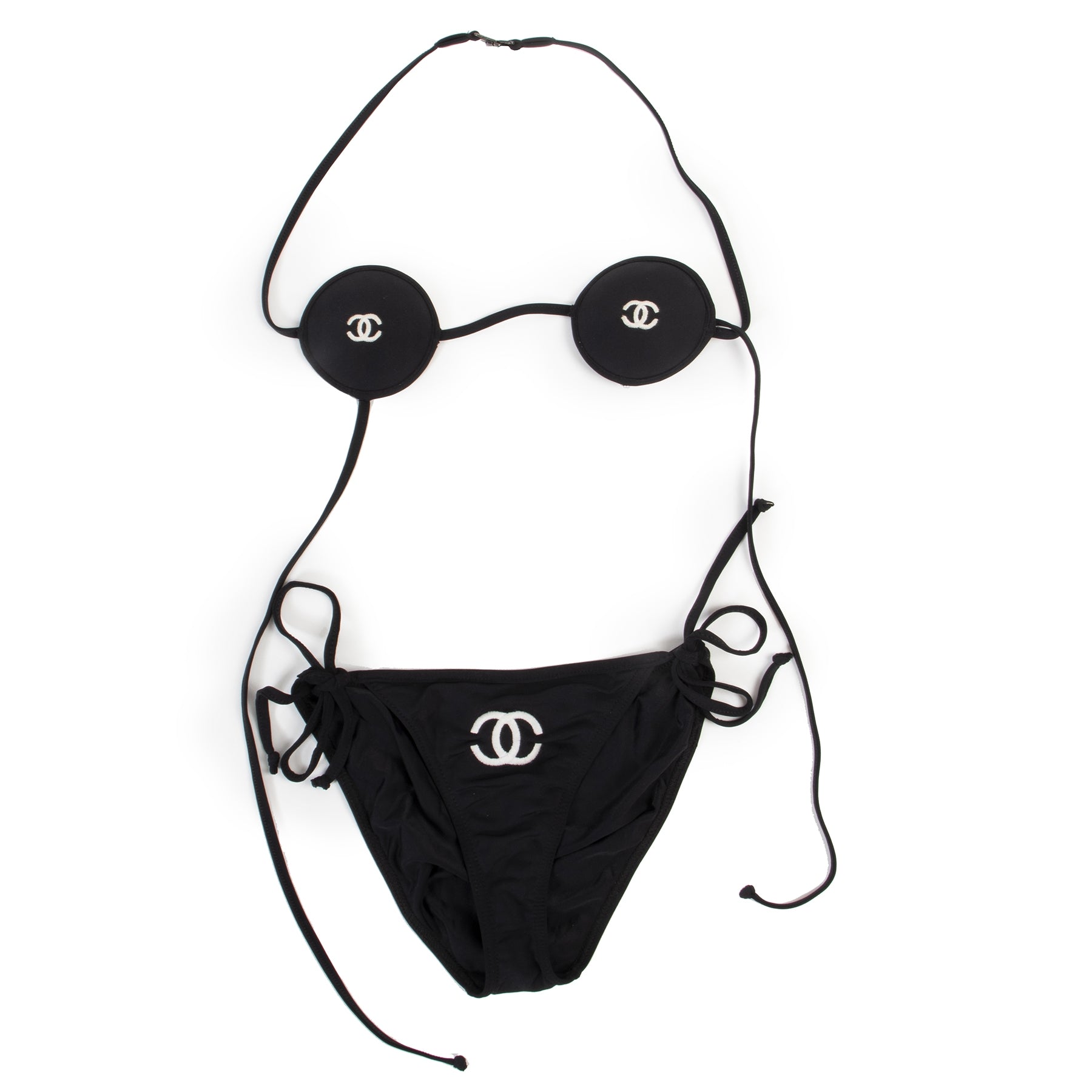 Chanel Black Vintage Micro Bikini - size 42 – Labellov