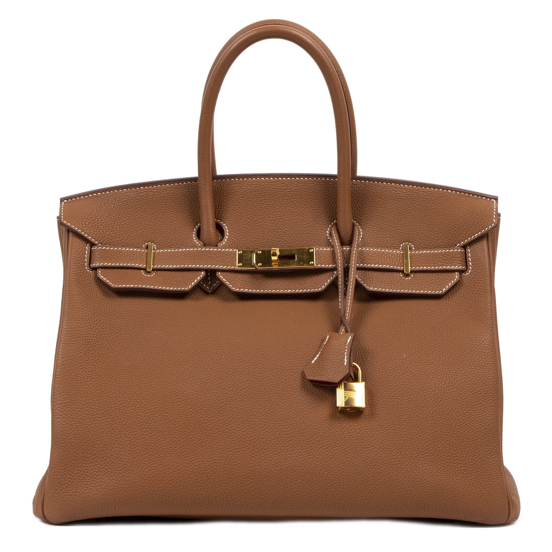 Hermès Birkin 35 Verso Gold / Geranium Togo GHW – Labellov