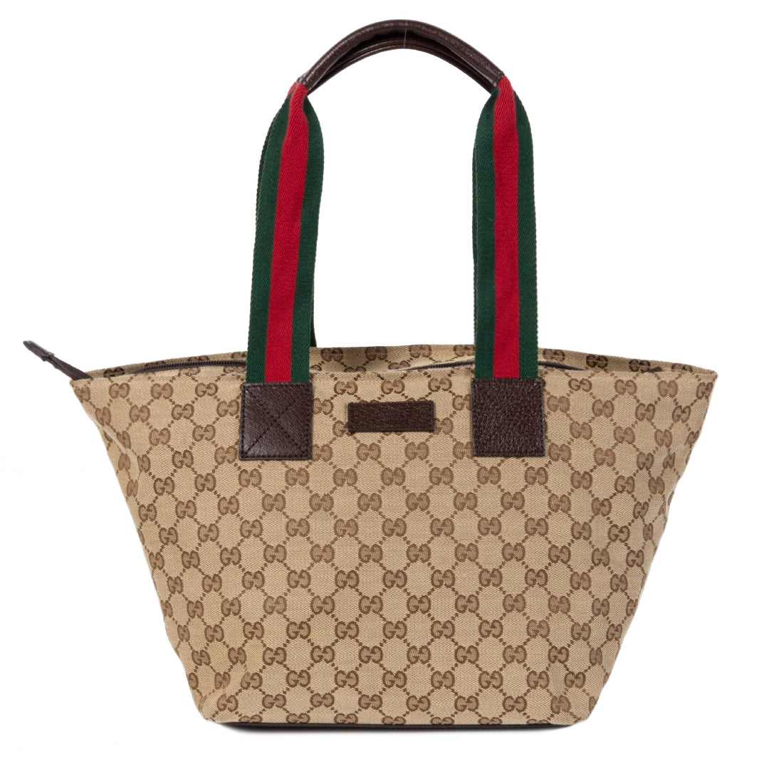 Gucci Monogram Canvas Sherry Line Tote Bag – Labellov