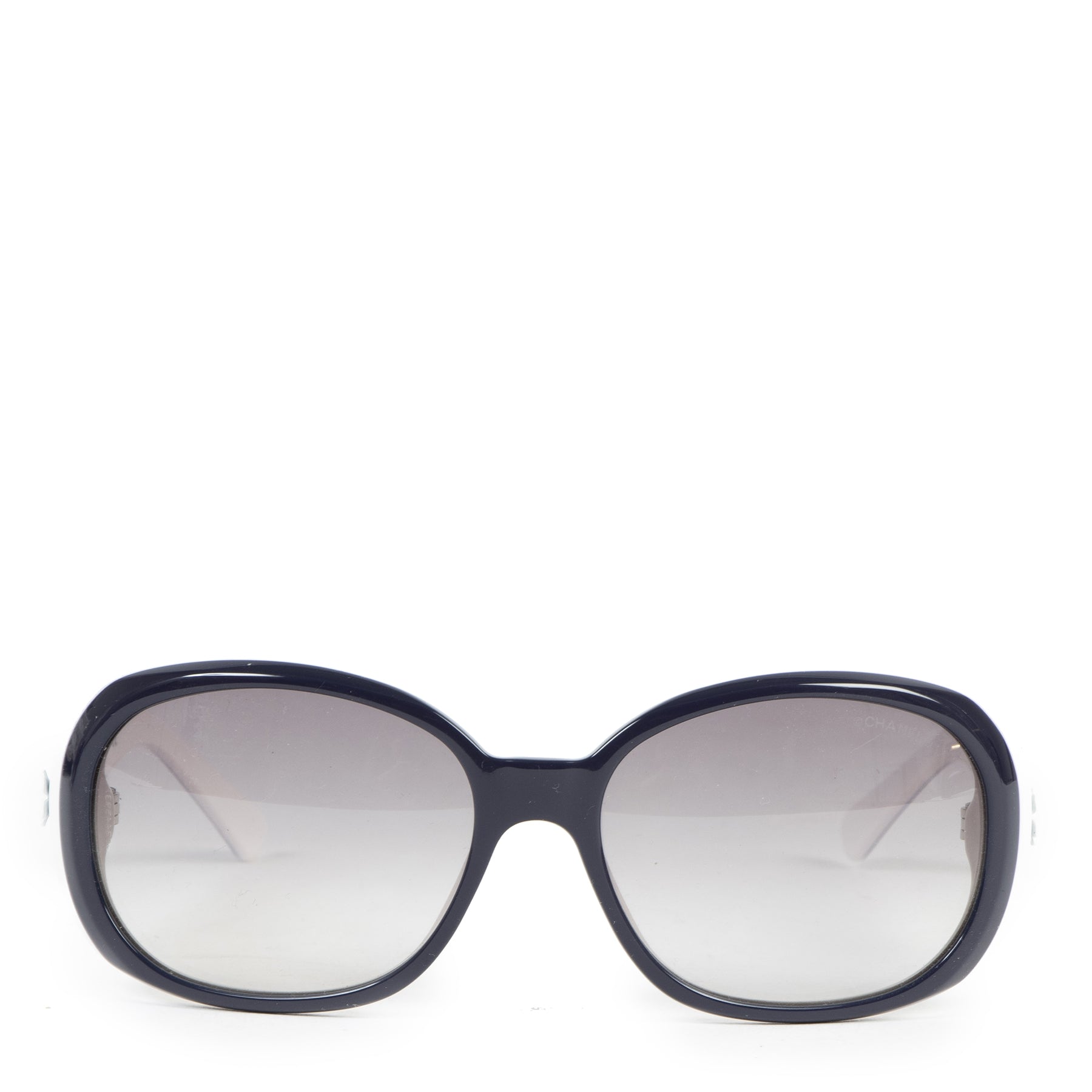 Chanel White Blue Frame Camellia Flower Sunglasses – Labellov