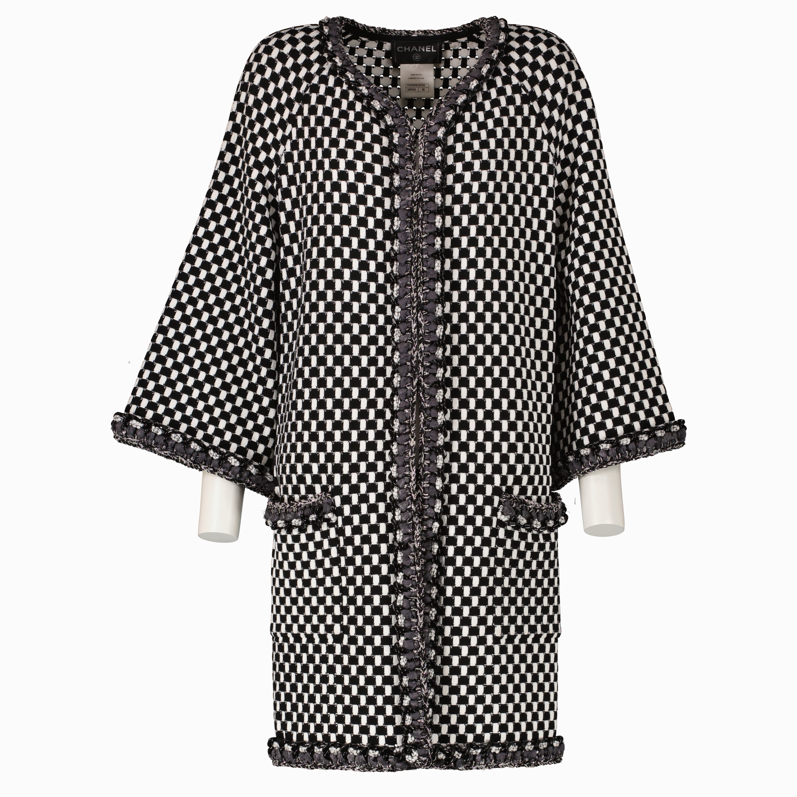 Chanel 14P White Knit Chain Jacket - Size 36 – Labellov