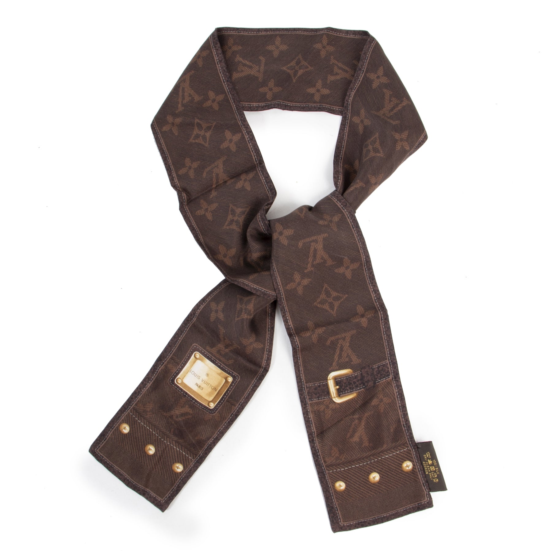 Louis Vuitton Brown Monogram Silk Bandeau – Labellov