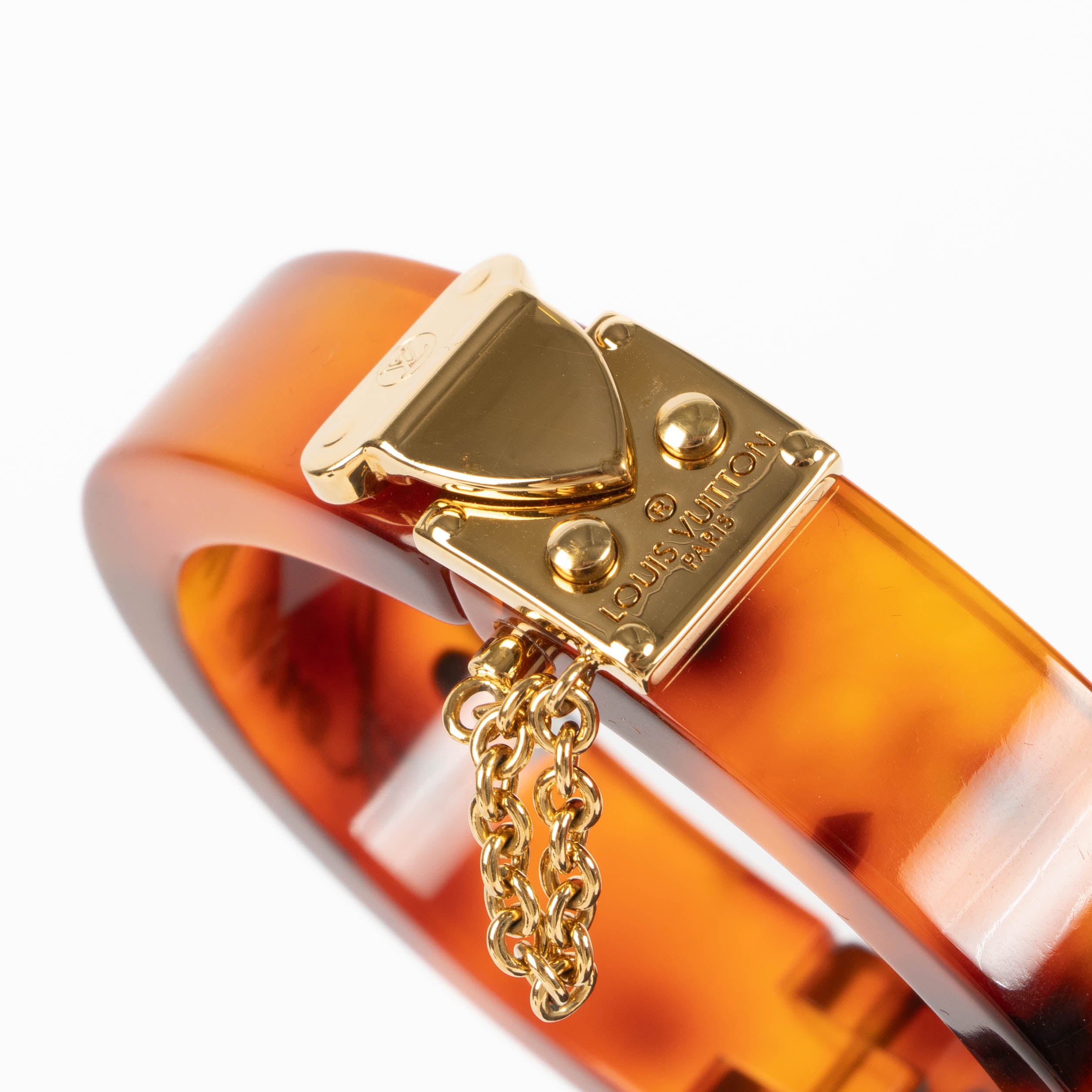 Louis Vuitton Lock Me Tortoise Brown Resin Bangle Bracelet – Labellov
