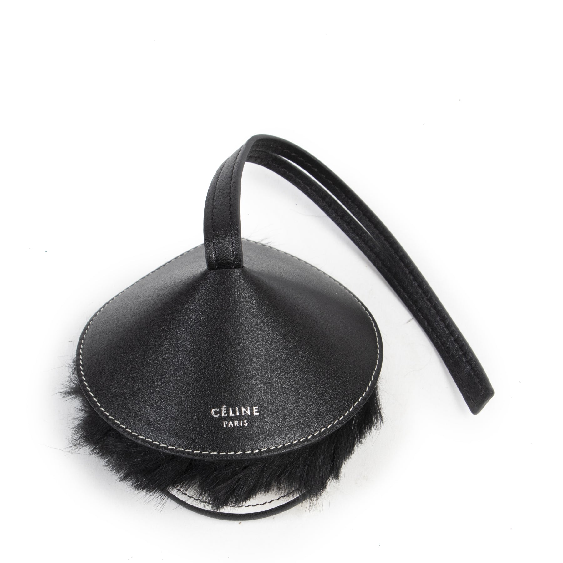 Céline Black and White Fur Bag Charm – Labellov