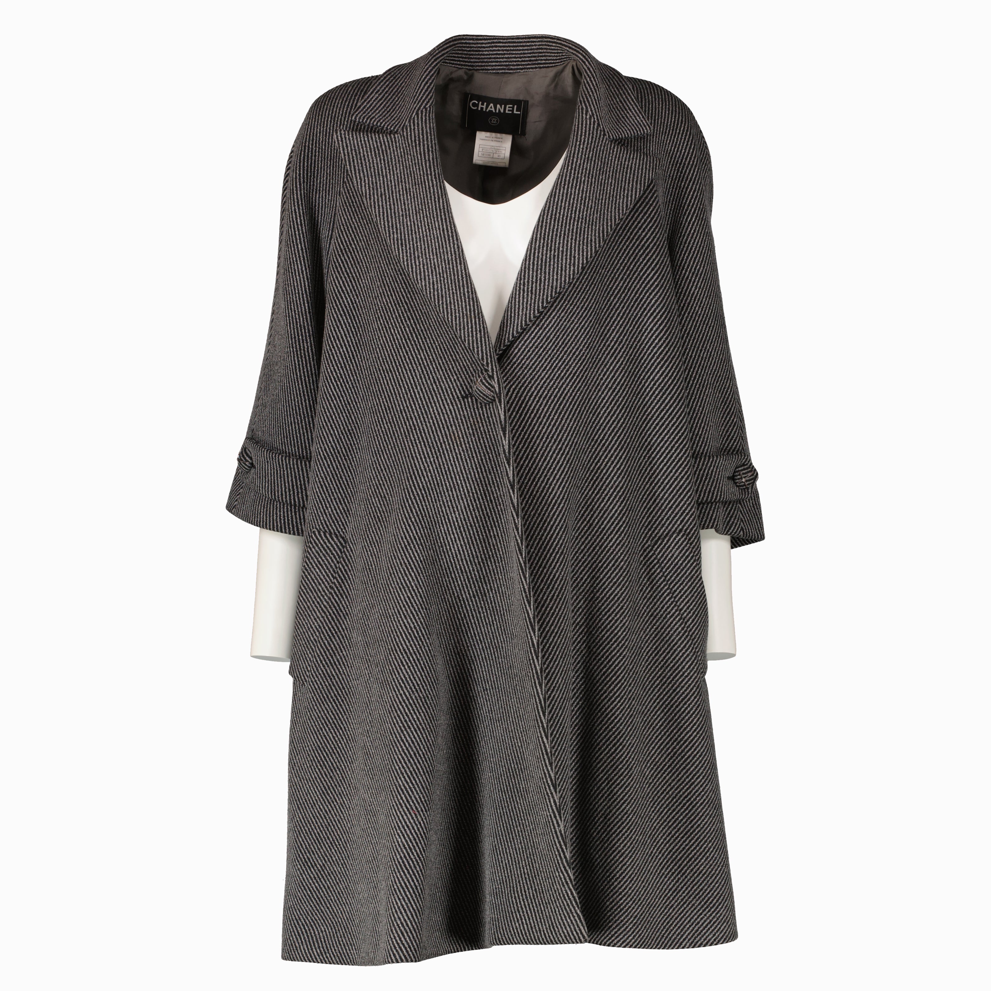 Chanel 07A Grey Coat - Size 40 – Labellov