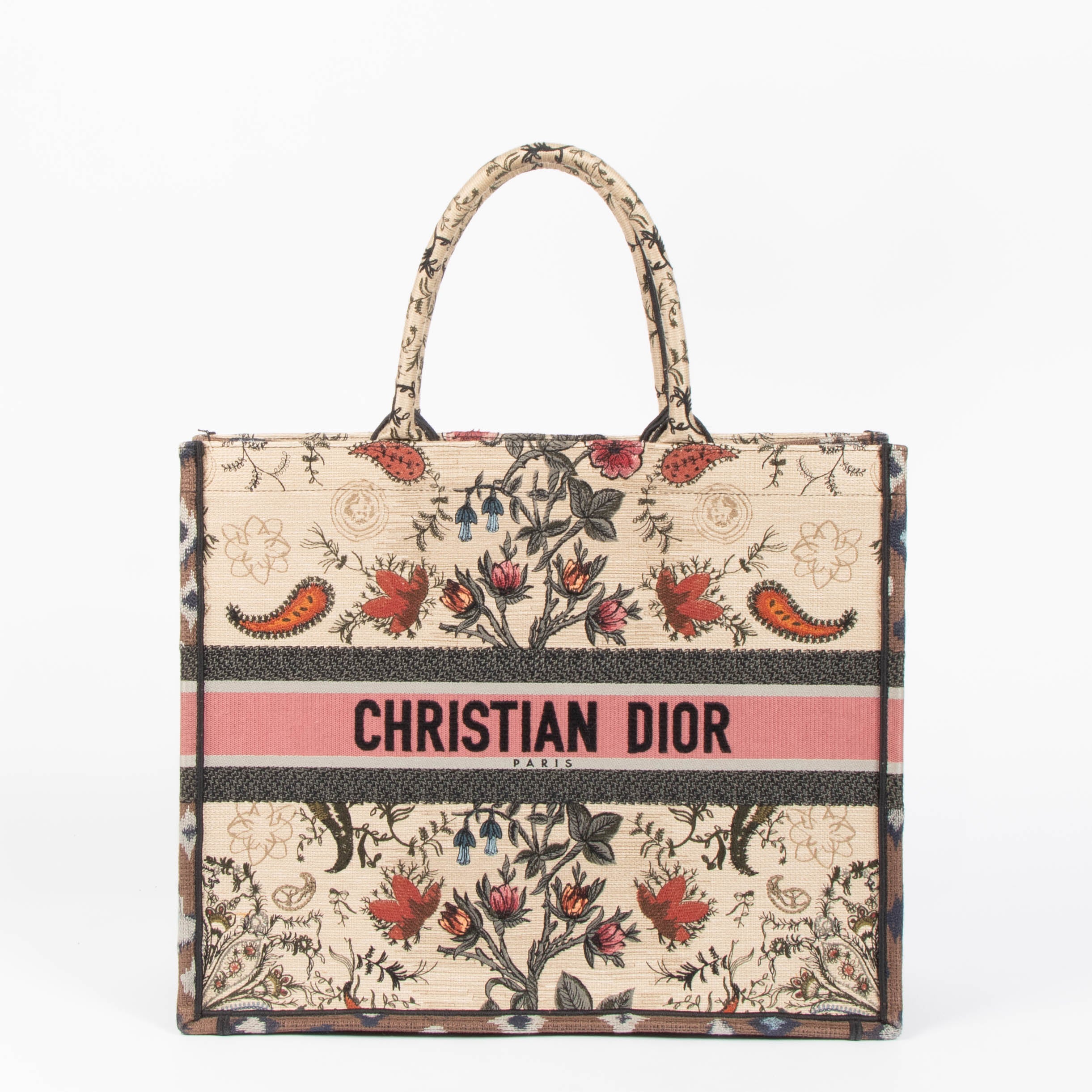 CHRISTIAN DIOR フラワープリント トートバッグ Christian Dior Multicolor Flowers Book Tote – Labellov