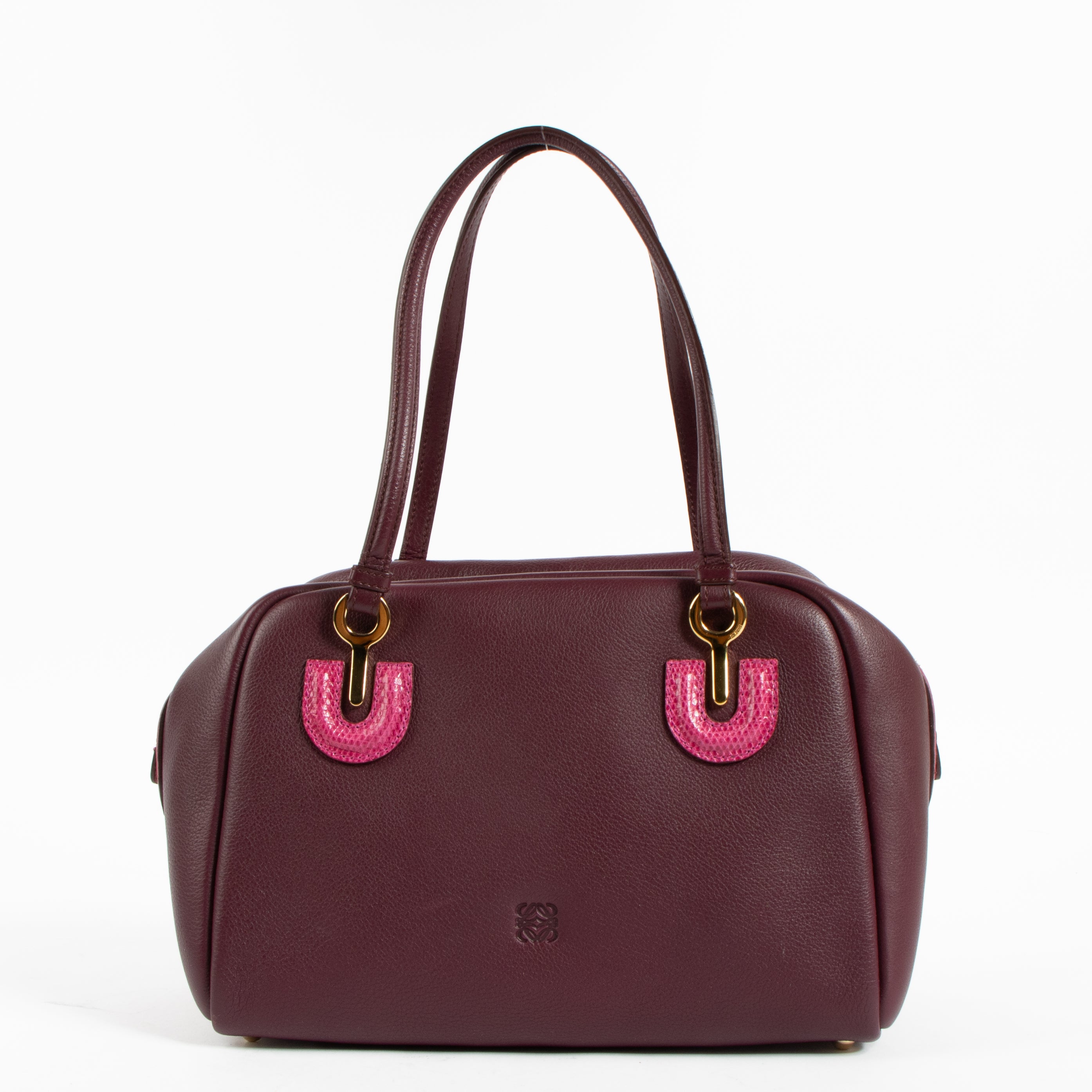 Loewe Ostrich/Lizard/Calfskin Mini Boston Bag – Labellov
