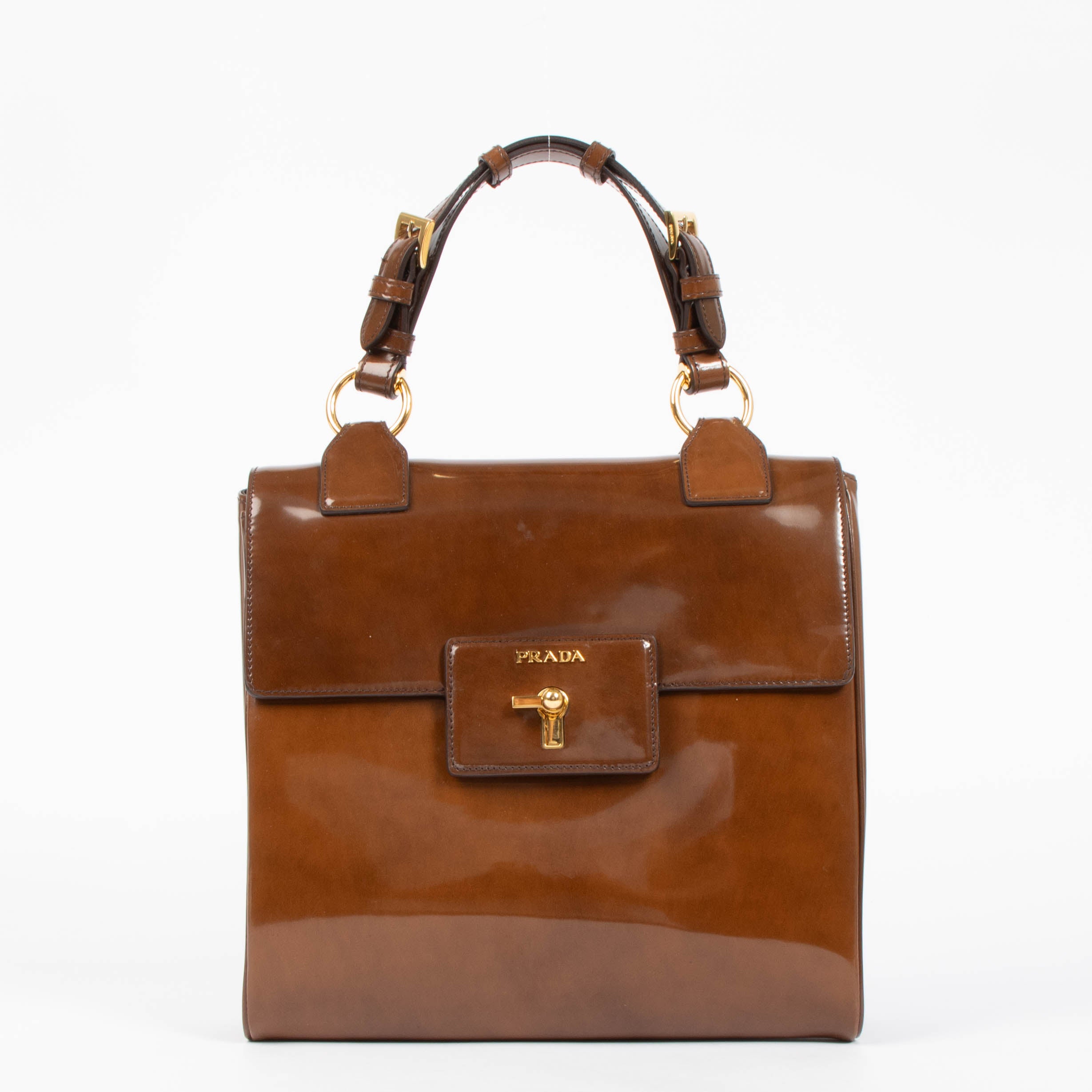 Prada Brown Spazzolato Top Handle – Labellov