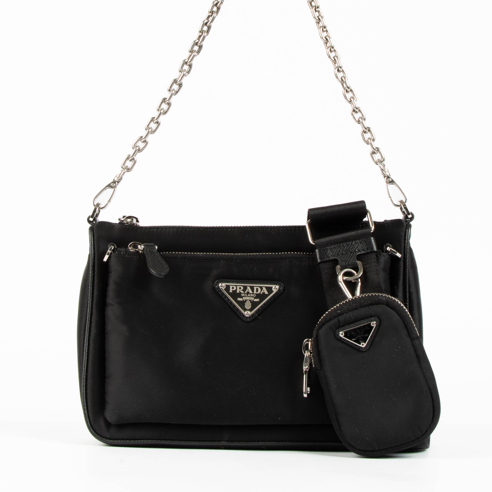 Prada Re-Nylon Double Pouch Bag – Labellov