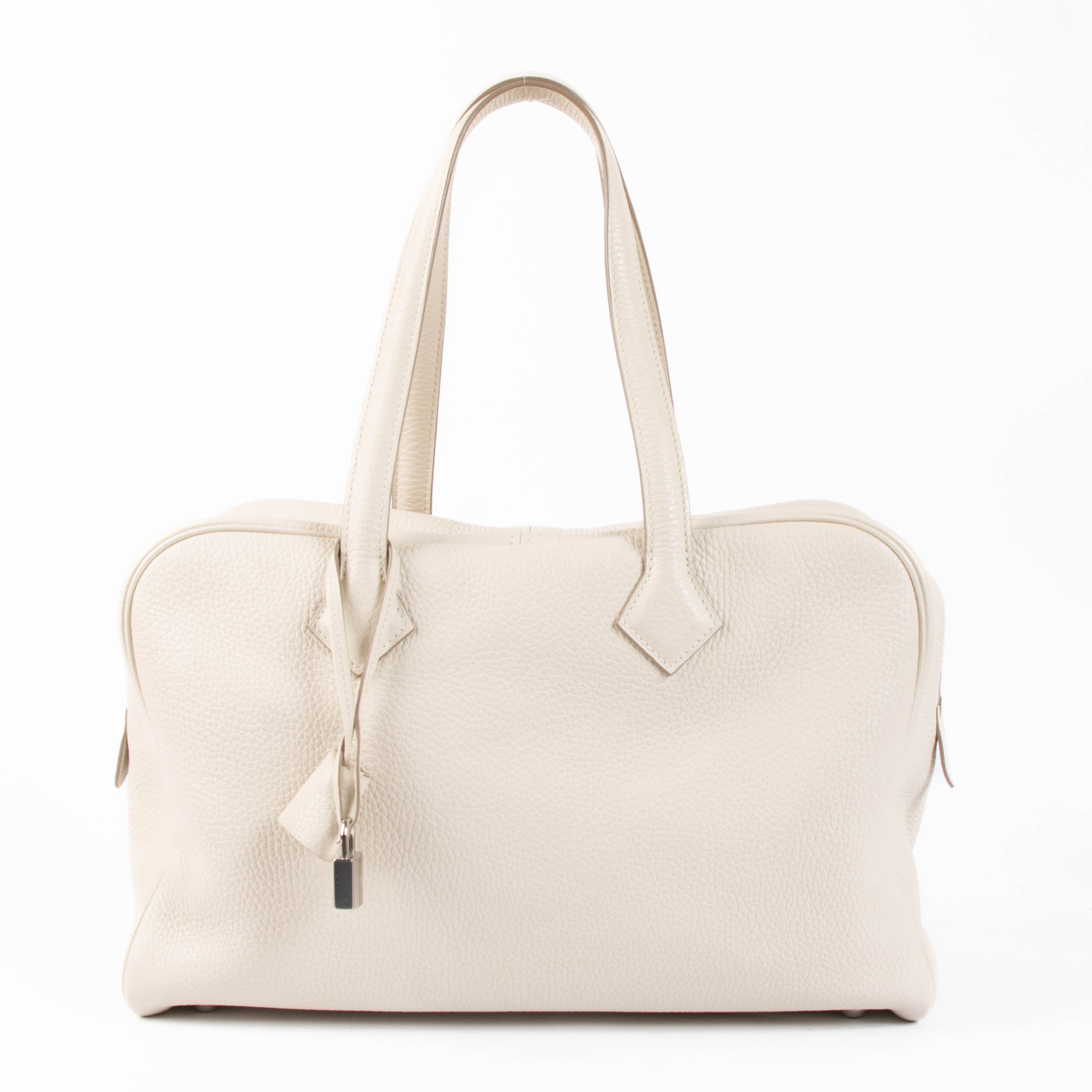 Hermes Victoria 35 Clemence Craie PHW Shoulder Bag – Labellov Hermes Victoria 35 Clemence Craie PHW Shoulder Bag – Labellov