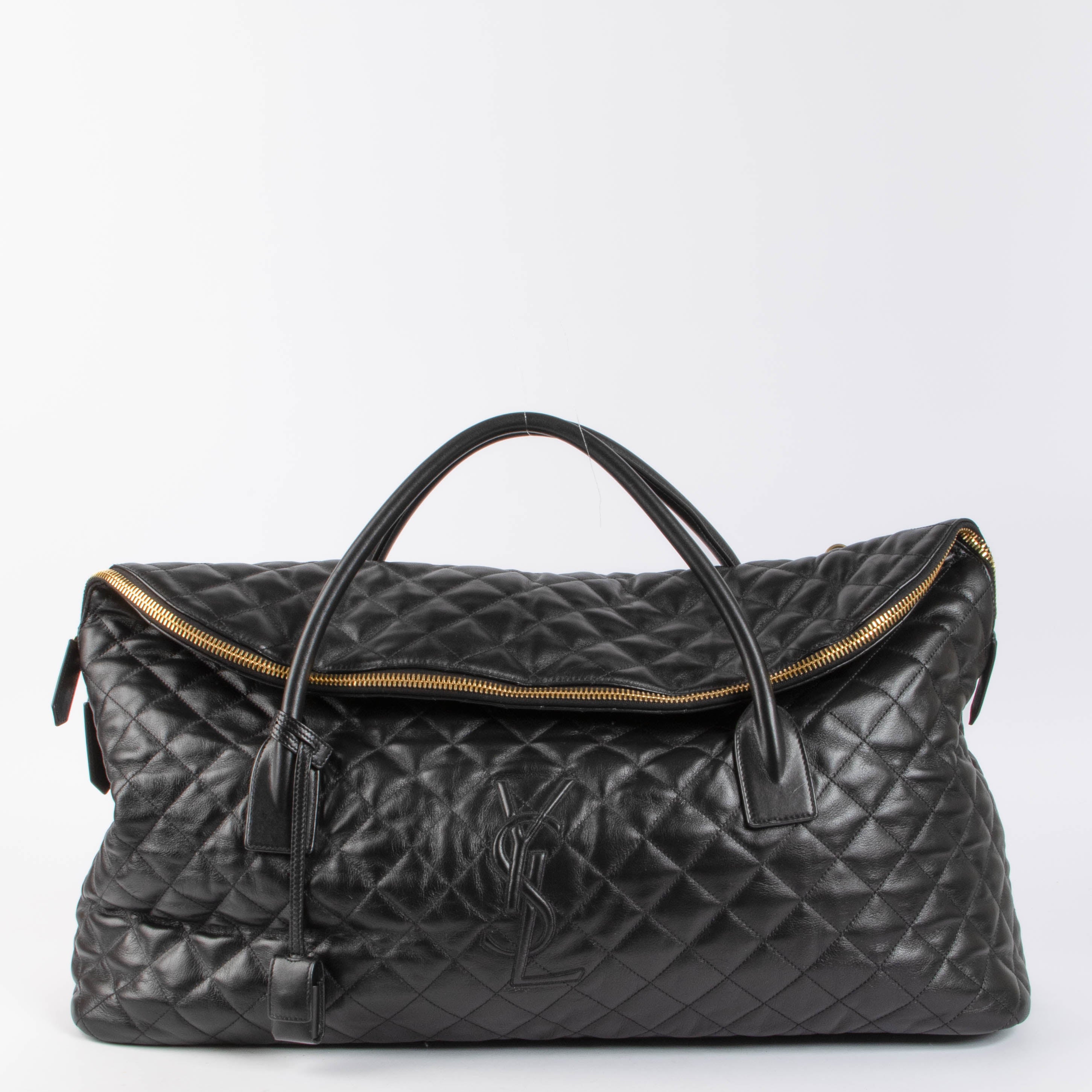 Saint Laurent Black ES Giant Quilted Travel Bag – Labellov