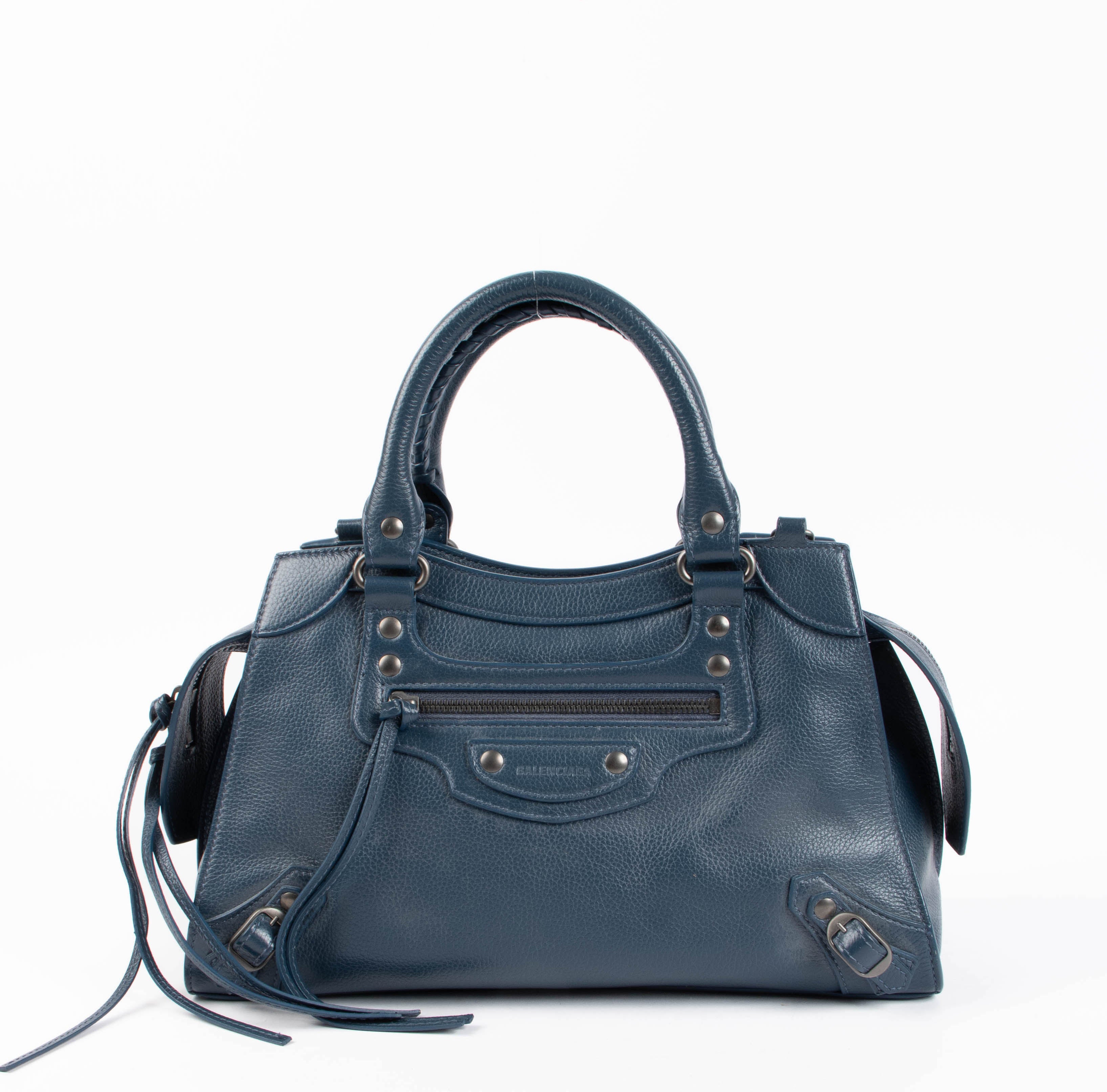 BALENCIAGA ネイビー ショルダーバッグ Balenciaga Blue Neo Classic Small Bag – Labellov
