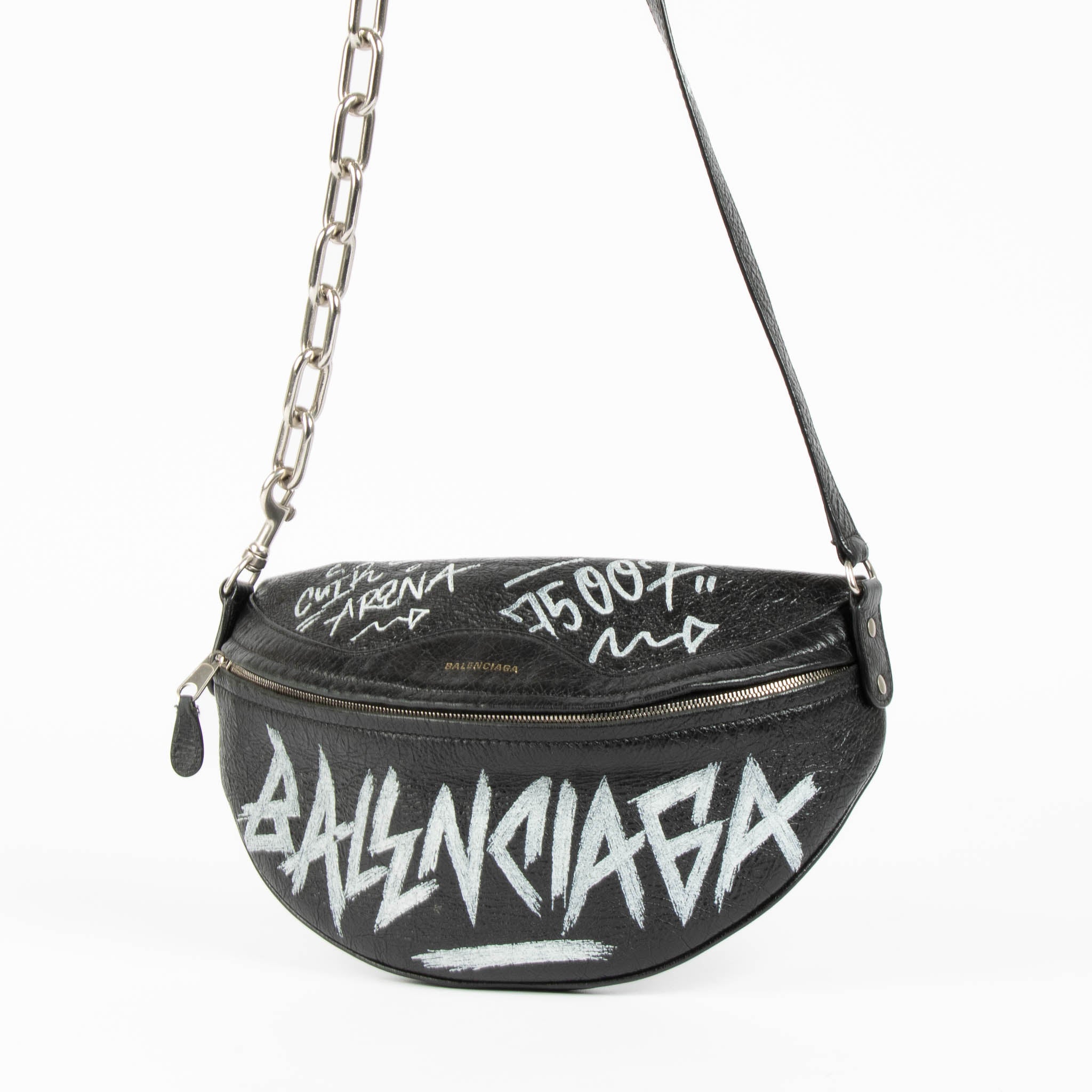 Balenciaga Black Graffiti Souvenir XS Belt Bag – Labellov