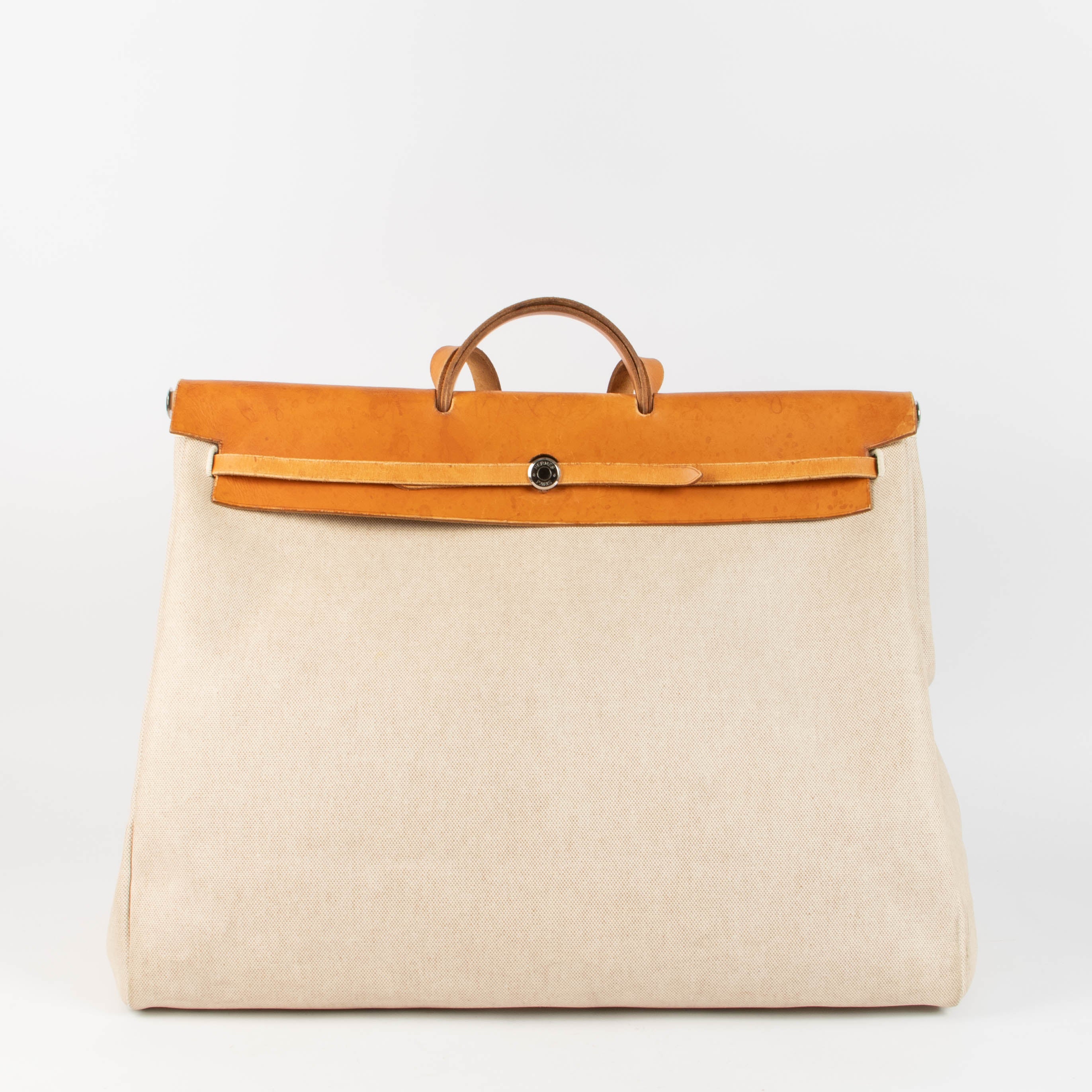 Hermes Herbag Cabine Canvas/Leather Travel Bag – Labellov
