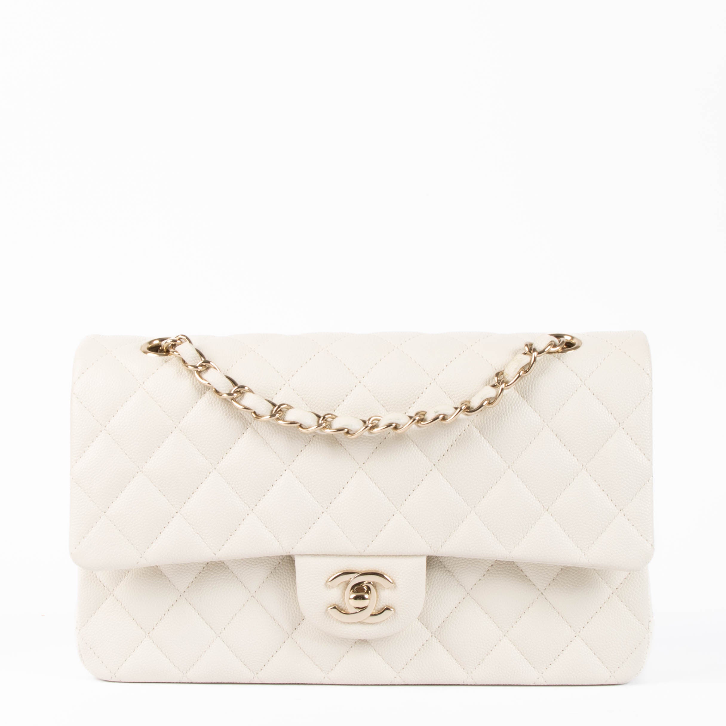 Chanel Ecru Caviar Medium Classic 11.12 Shoulder bag – Labellov