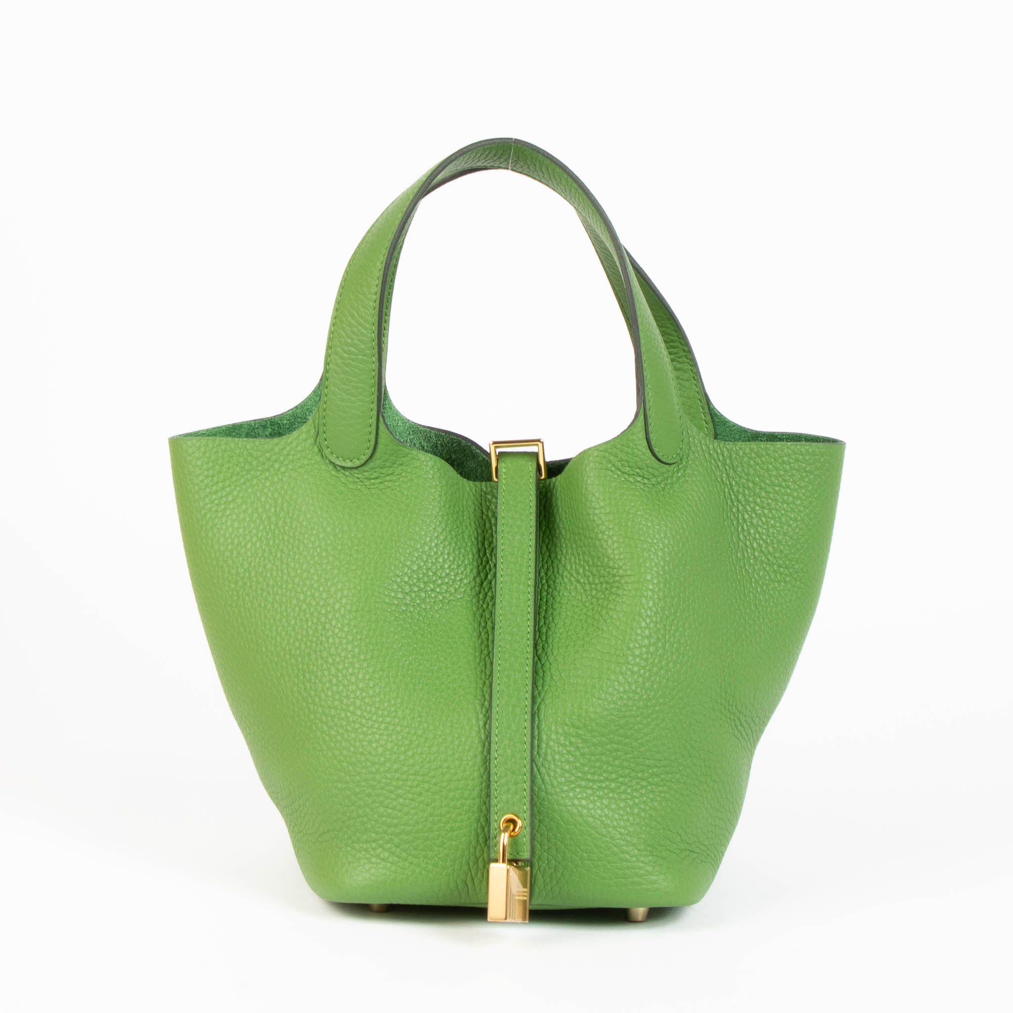 Hermès Picotin Lock 18 Vert Yucca Clemence GHW – Labellov