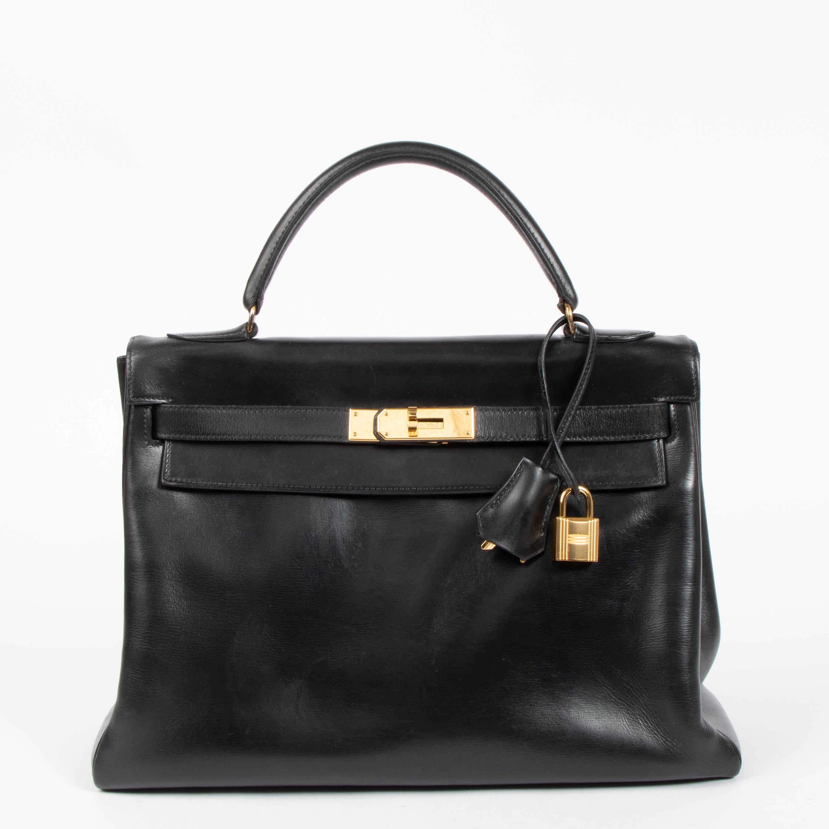 Hermès Vintage Kelly 32 Black Box GHW – Labellov