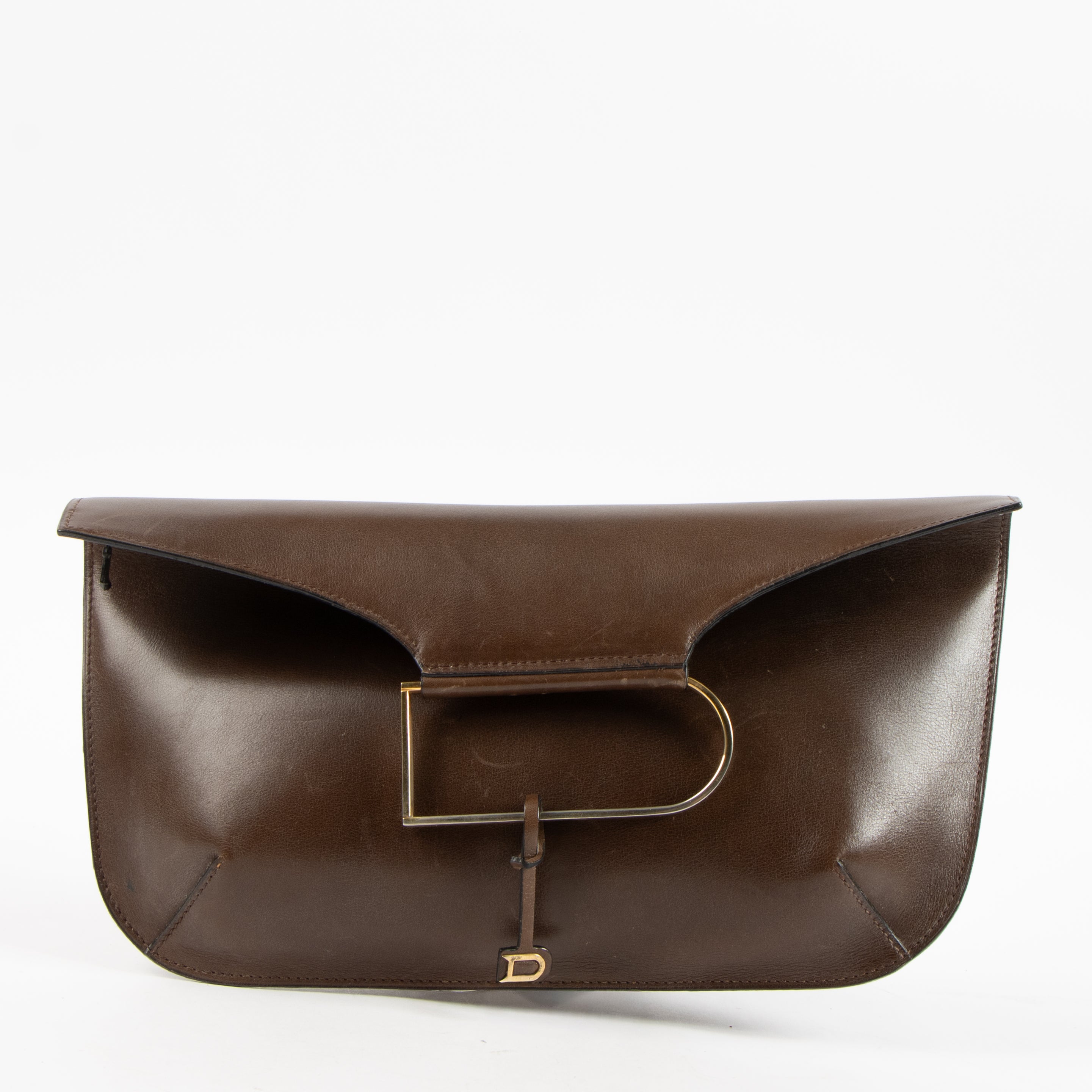 Delvaux Vintage Brown Box Double Je Clutch – Labellov