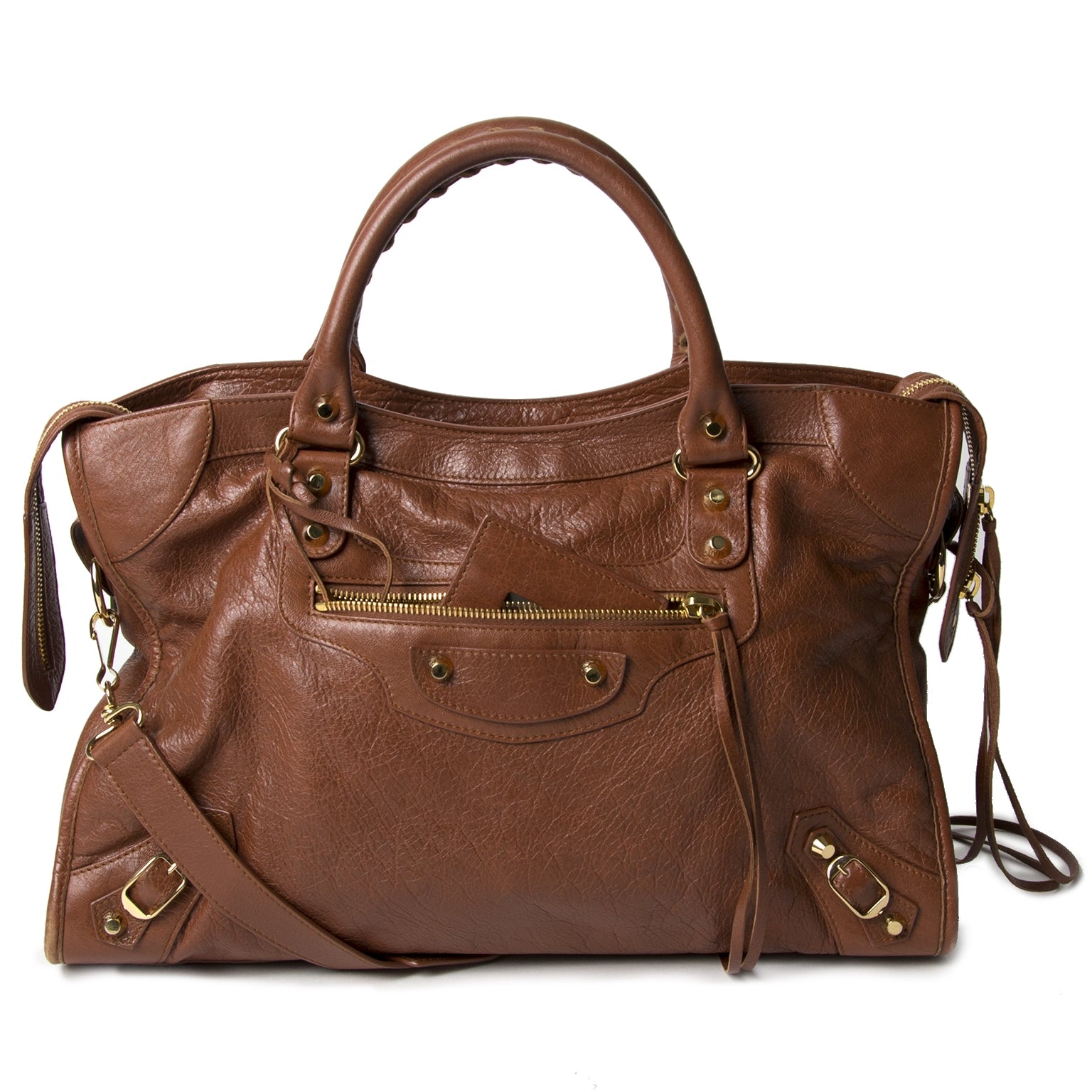 Balenciaga Brown Leather City Bag – Labellov Balenciaga Brown Leather City Bag – Labellov