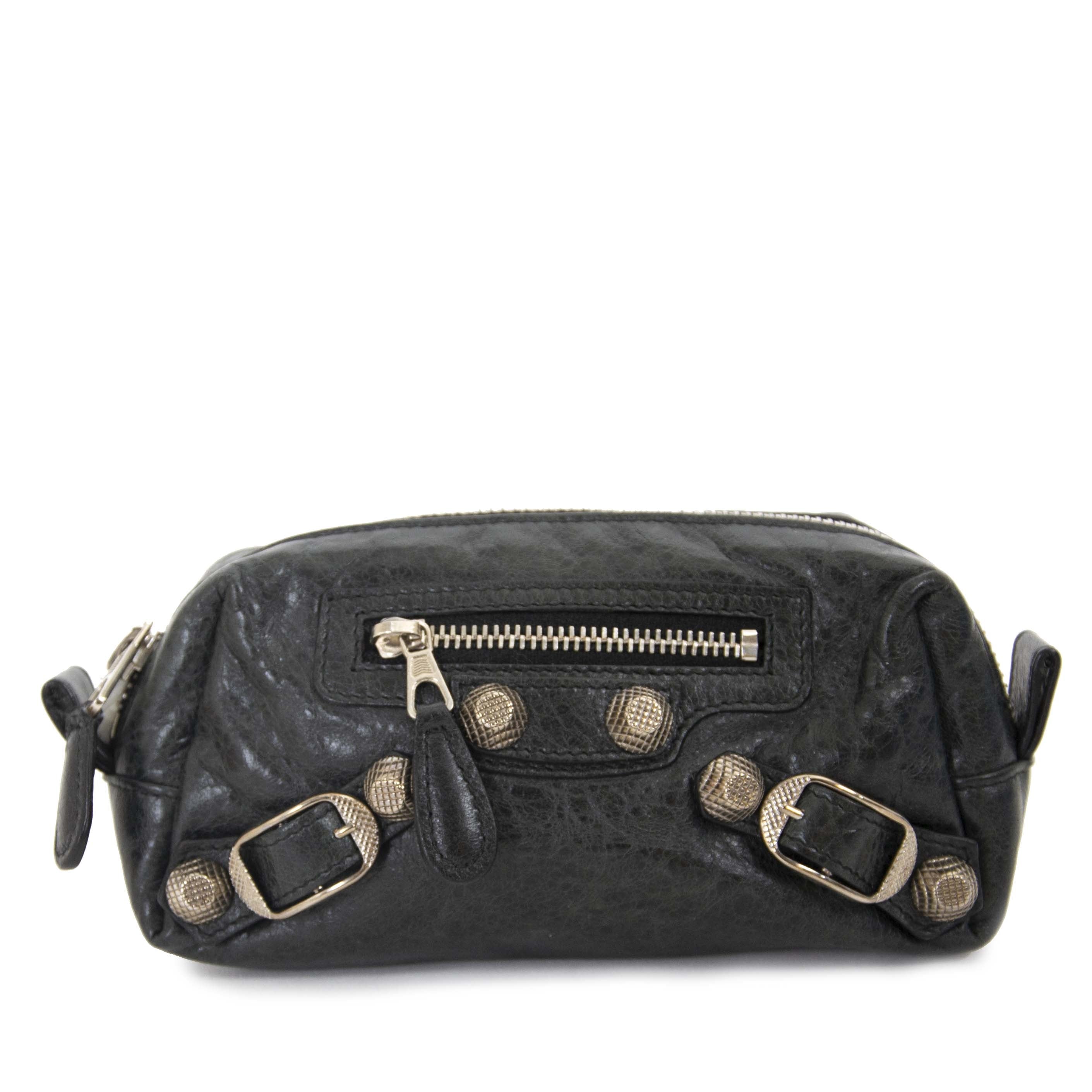 Balenciaga Black Lambskin Leather Giant 12 Pencil Case S – Labellov