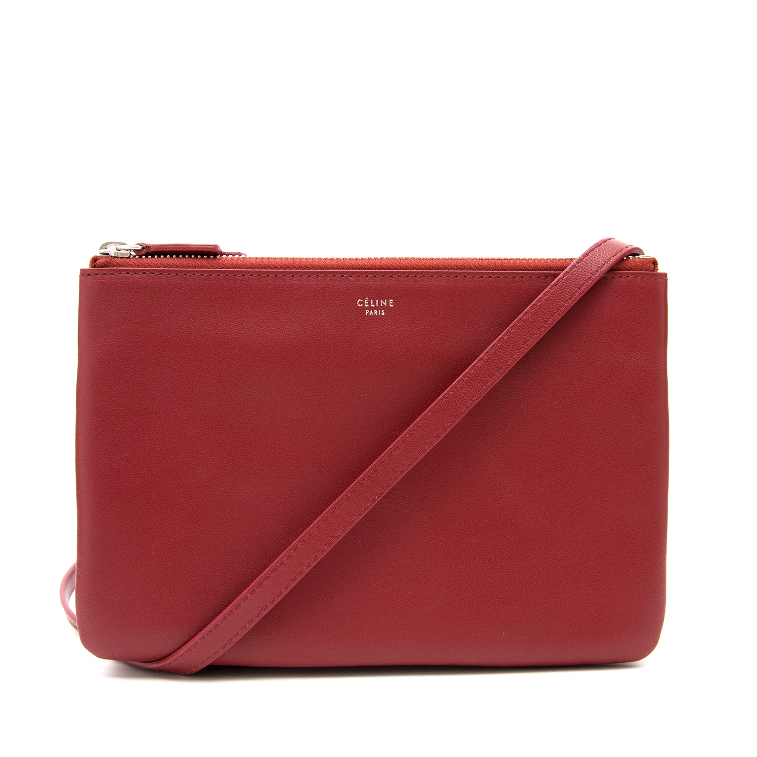 As New Celine Bordeaux Trio Bag – Labellov