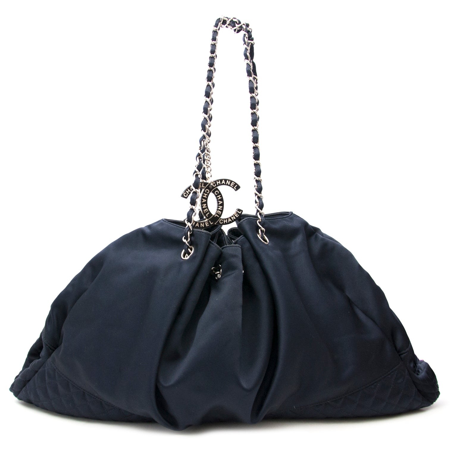 Chanel Melrose Satin Blue Cabas Tote – Labellov