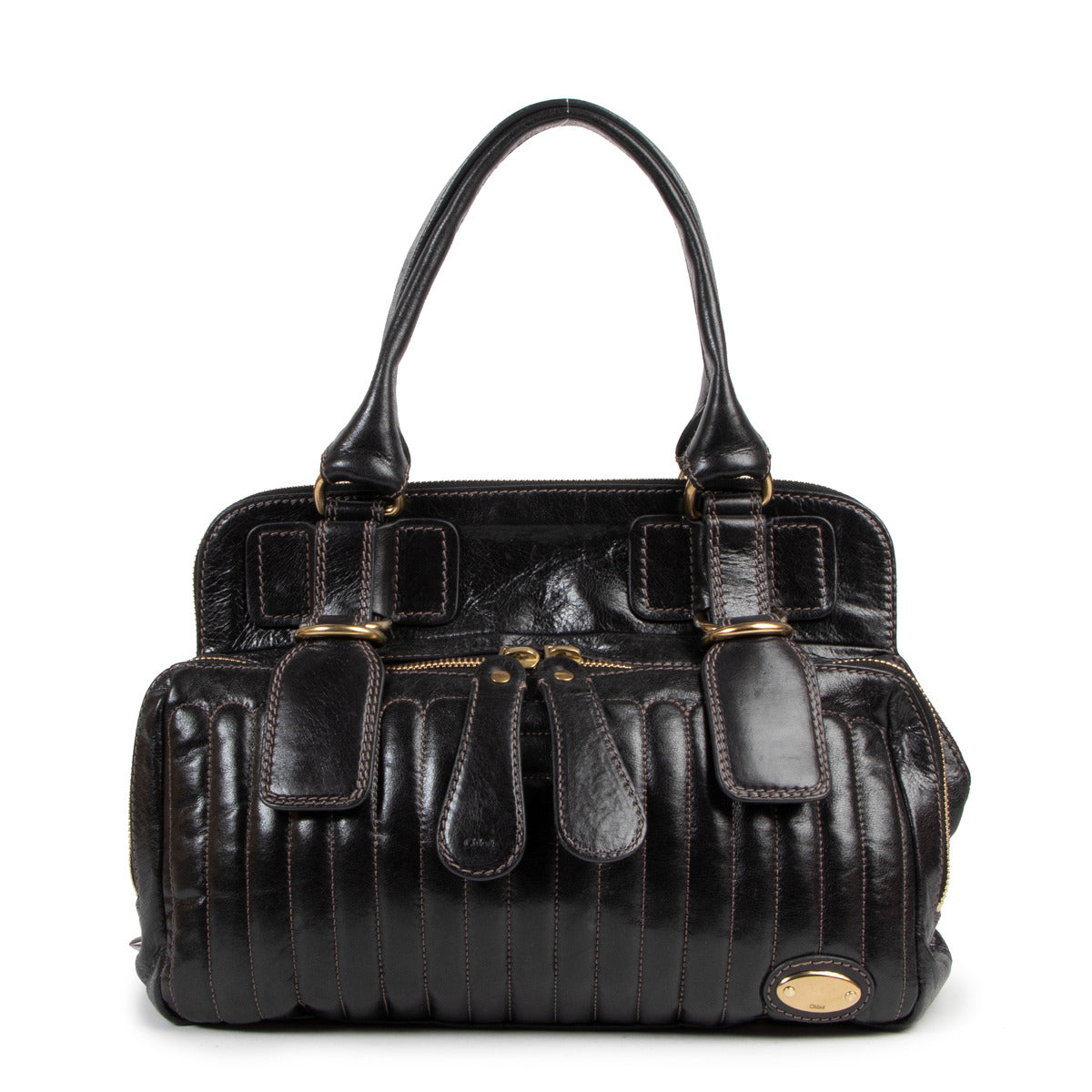 Chloé Black Leather Bay Bag – Labellov