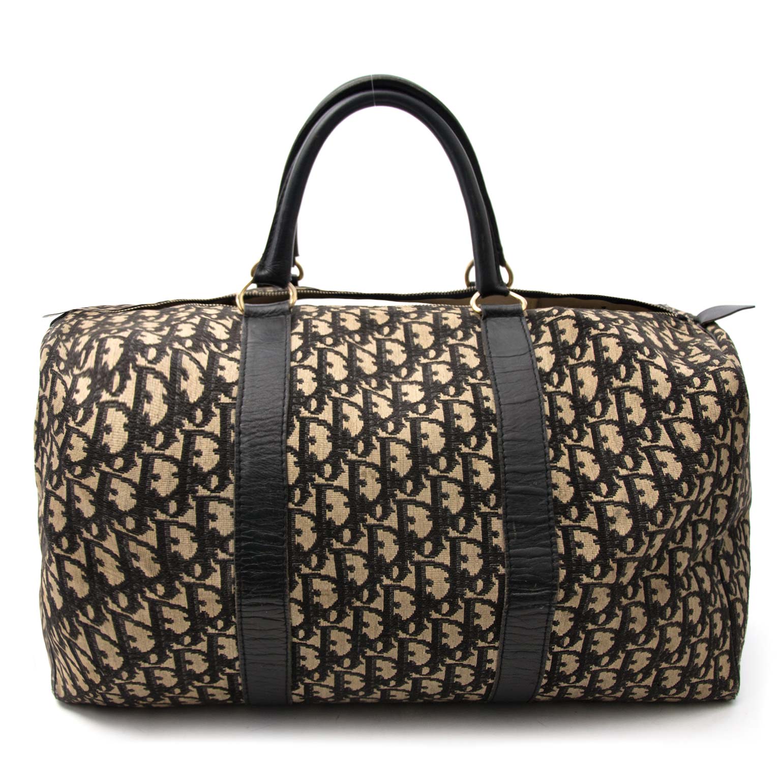 Christian Dior 50 Blue Monogram Logo 'Trotteur' Duffle Bag – Labellov