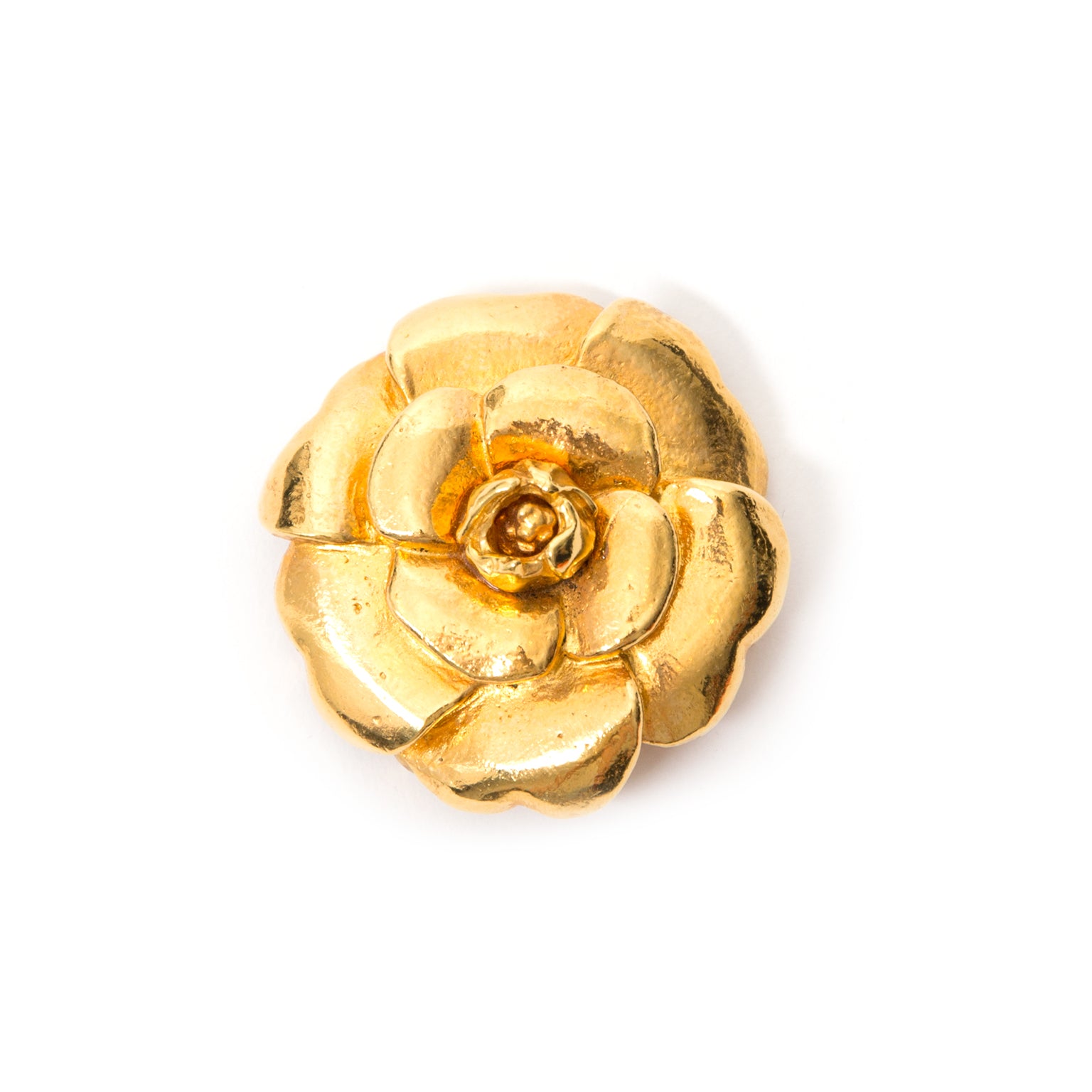 Chanel Gold Plated Floral Brooch – Labellov