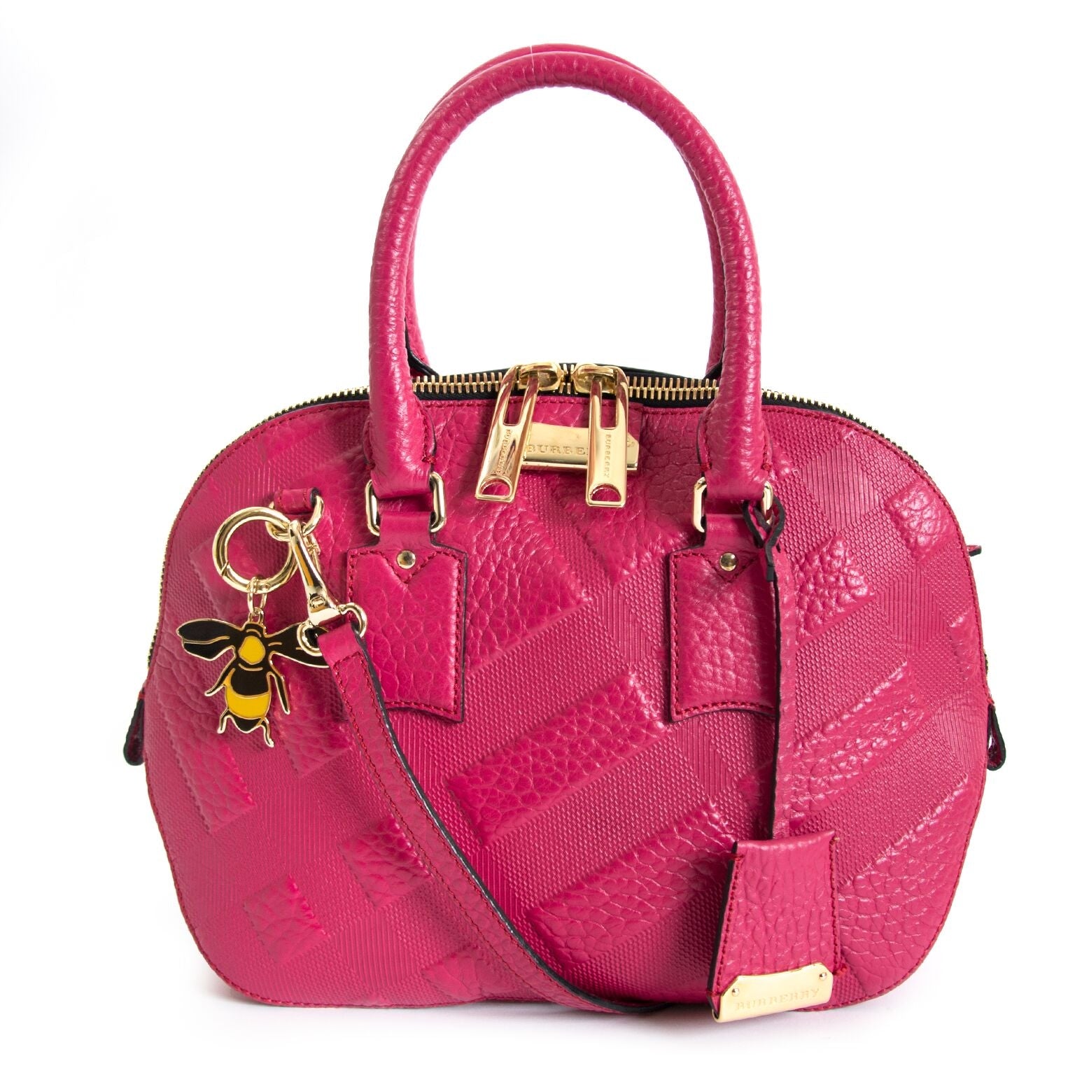 Burberry Orchard Pink Embossed Leather Bag – Labellov