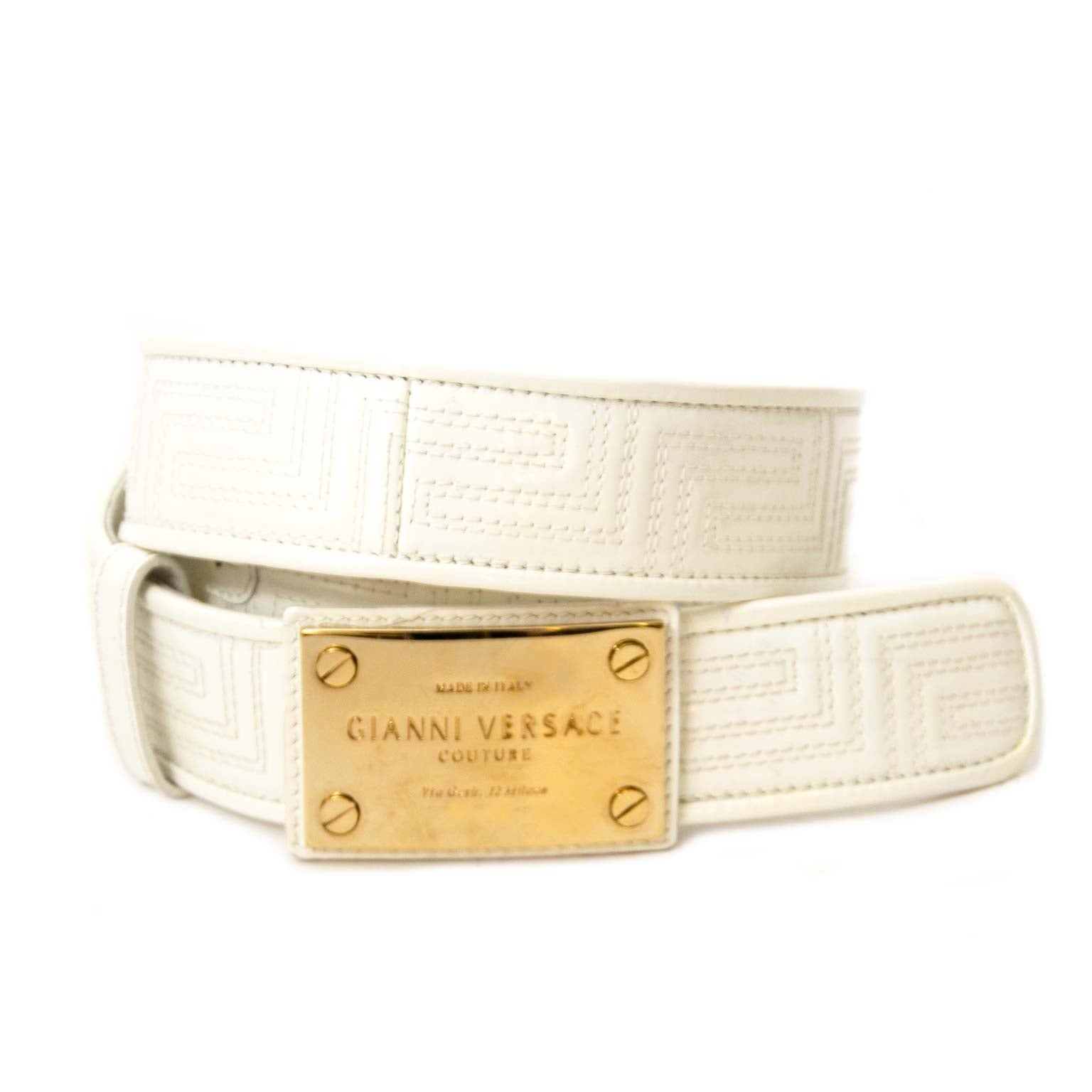 Gianni Versace Couture White Patent Belt – Labellov