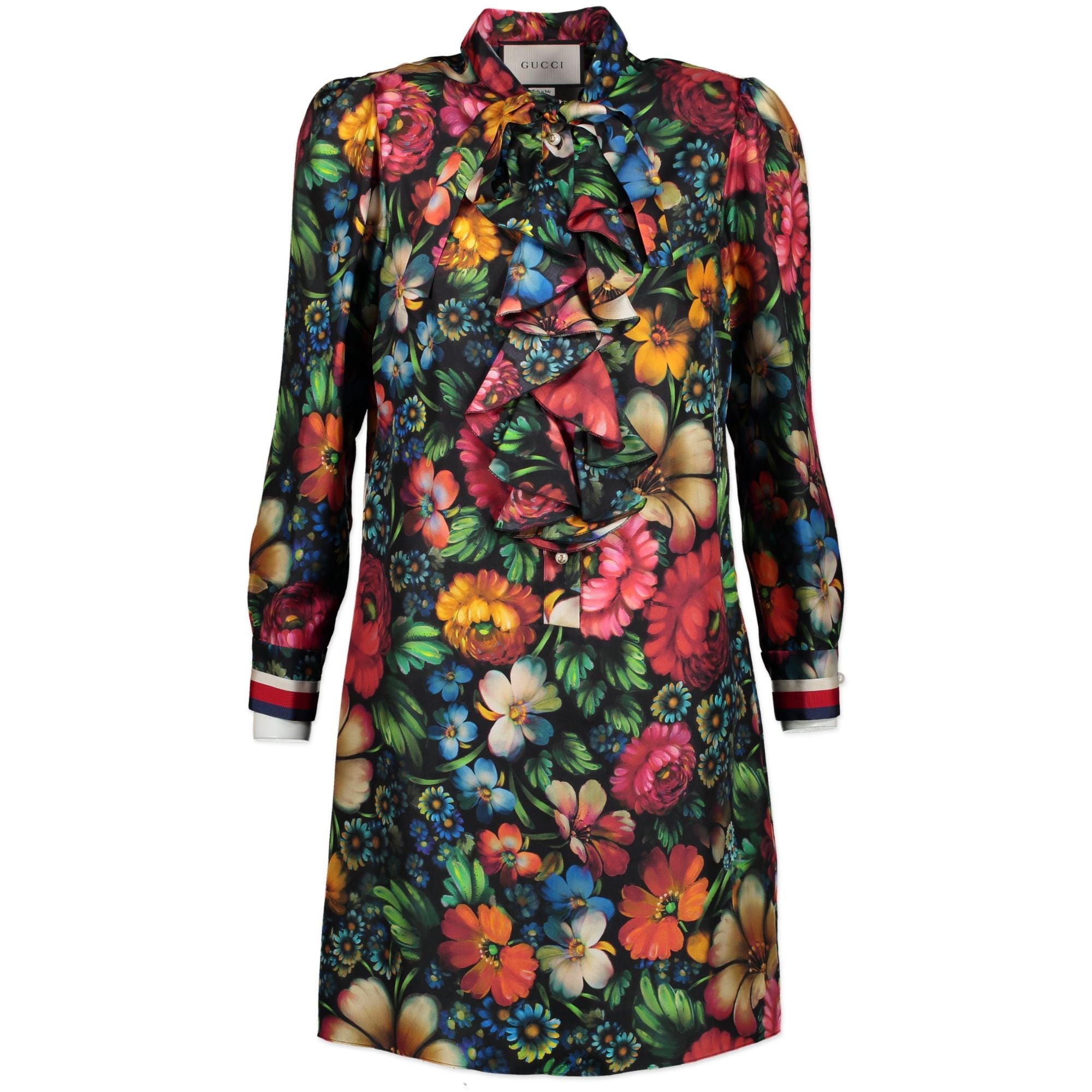 Gucci Floral Silk Shirt Dress Gucci Floral Silk Shirt Dress
