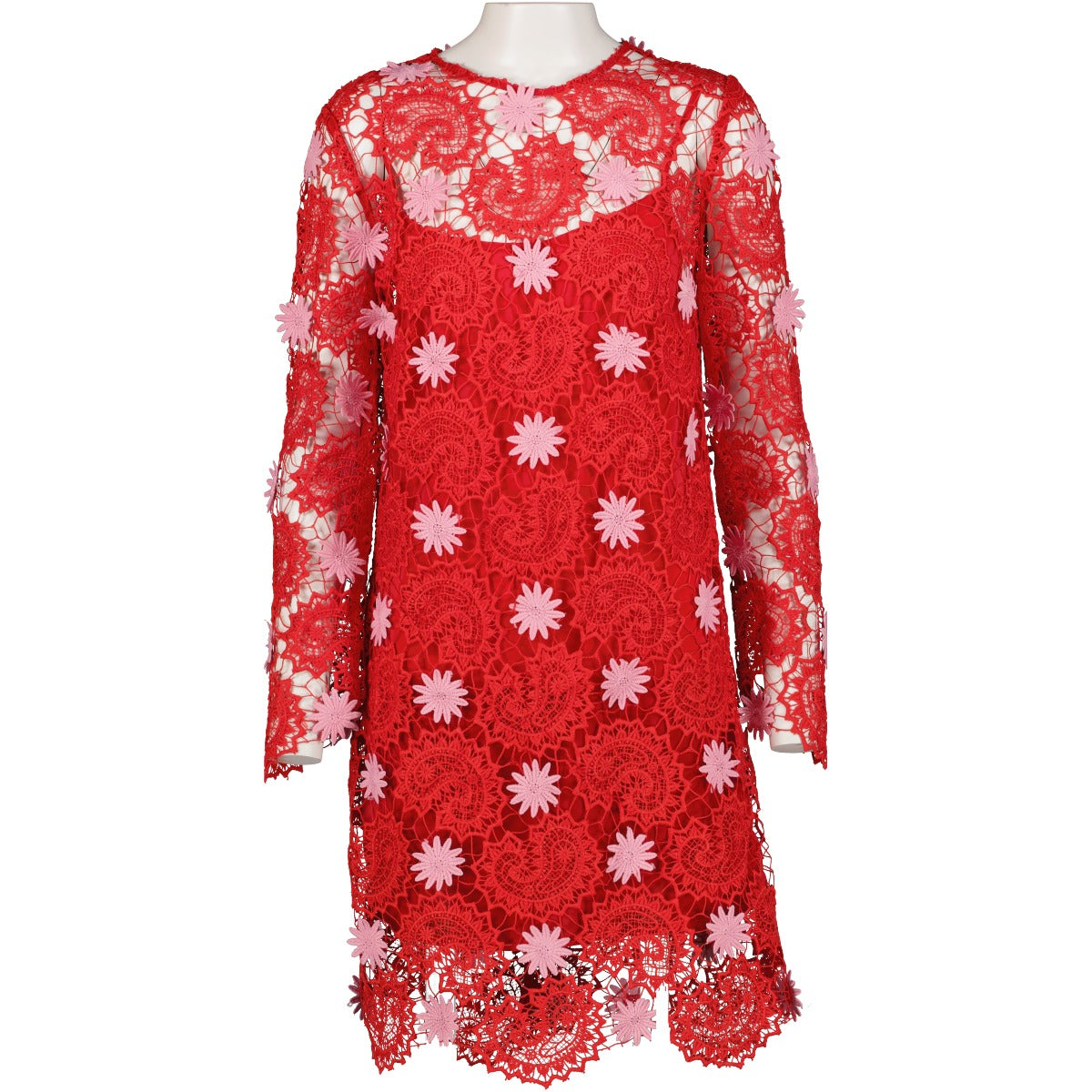 House of Holland Red Crochet Dress – Labellov