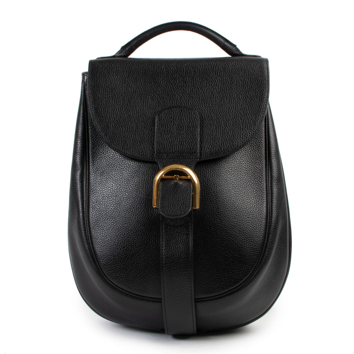 Delvaux Black Leather Cristal de Roche Backpack – Labellov