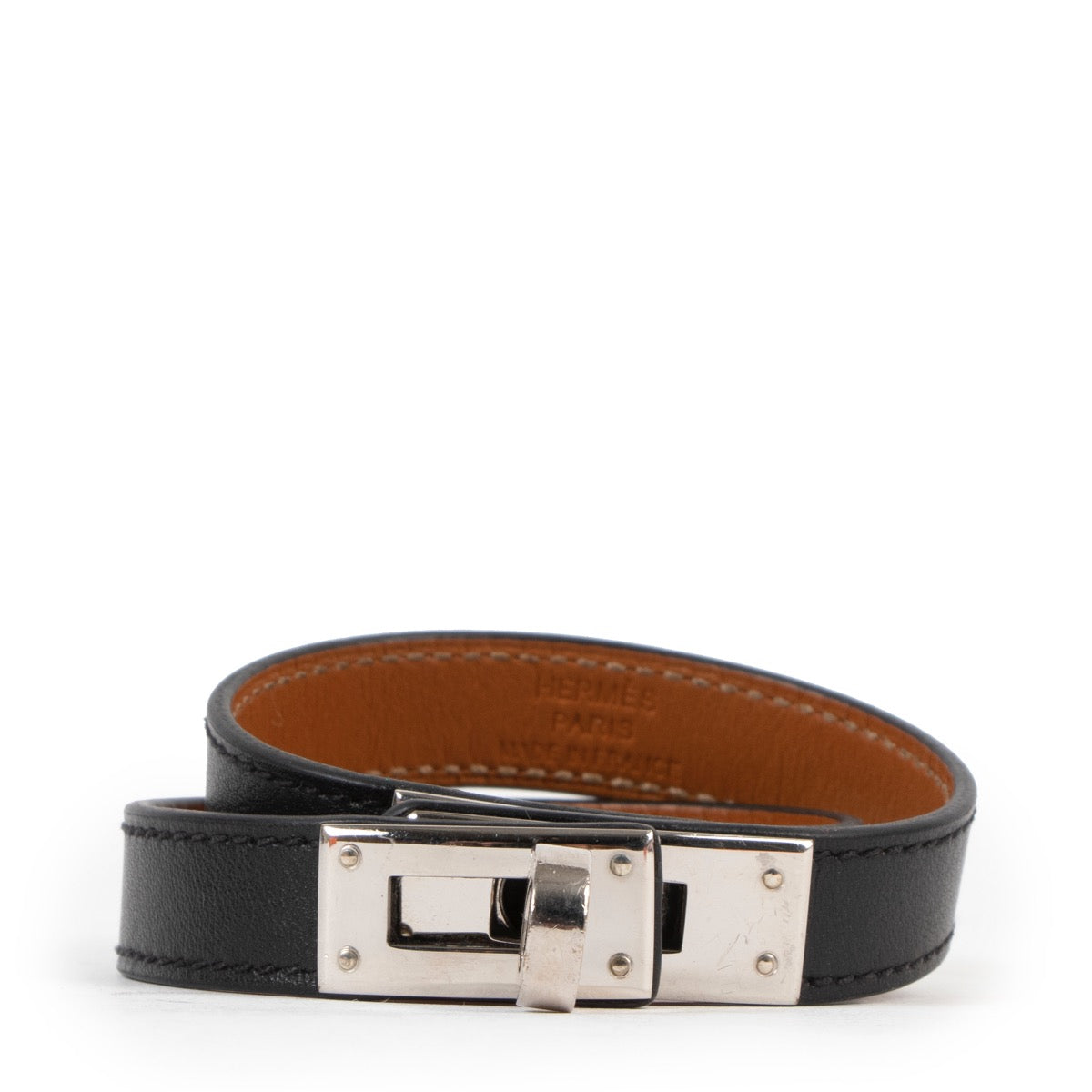 Hermès Black Kelly Double Tour Bracelet – Labellov