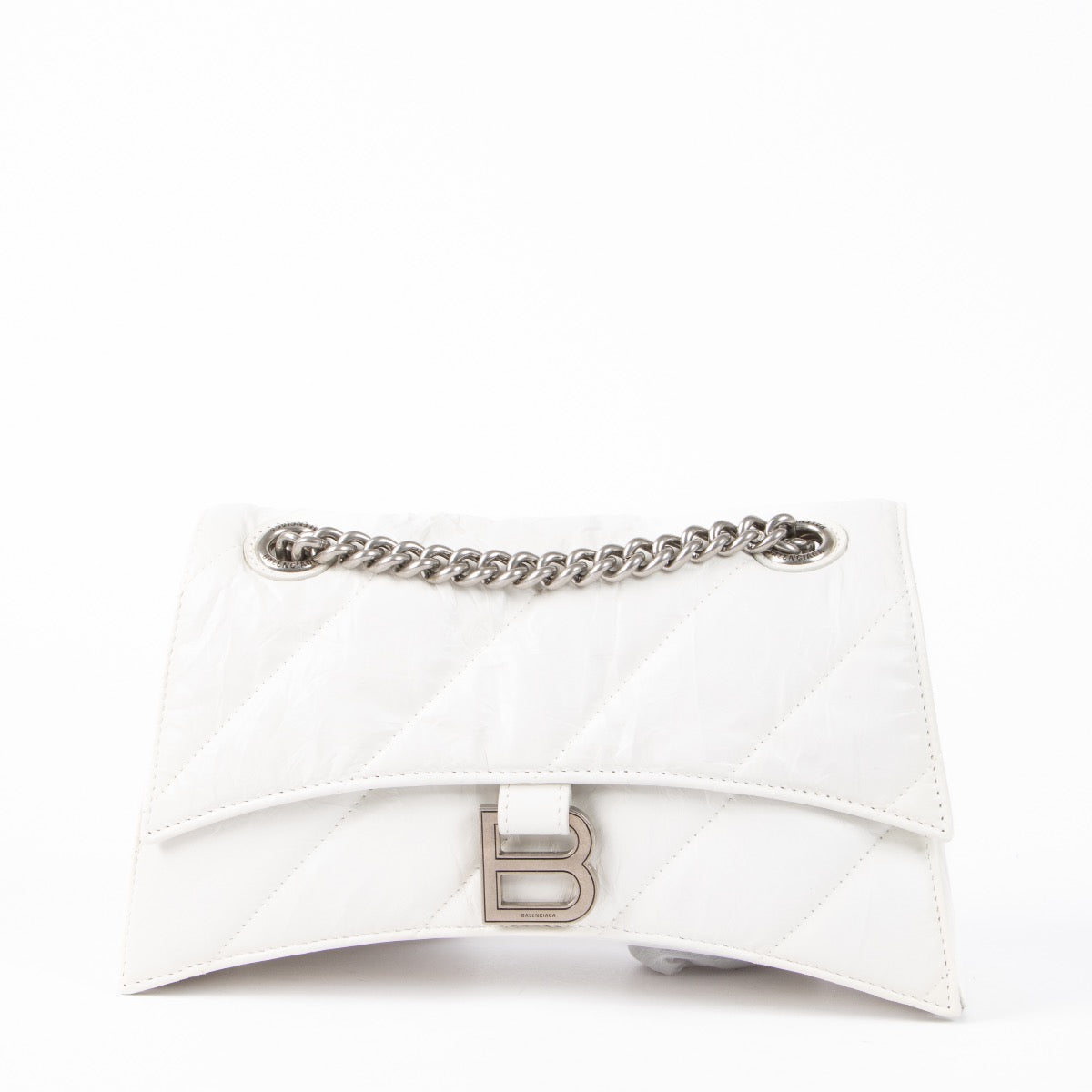 Balenciaga White Crushed Calfskin Small Crossbody Bag – Labellov