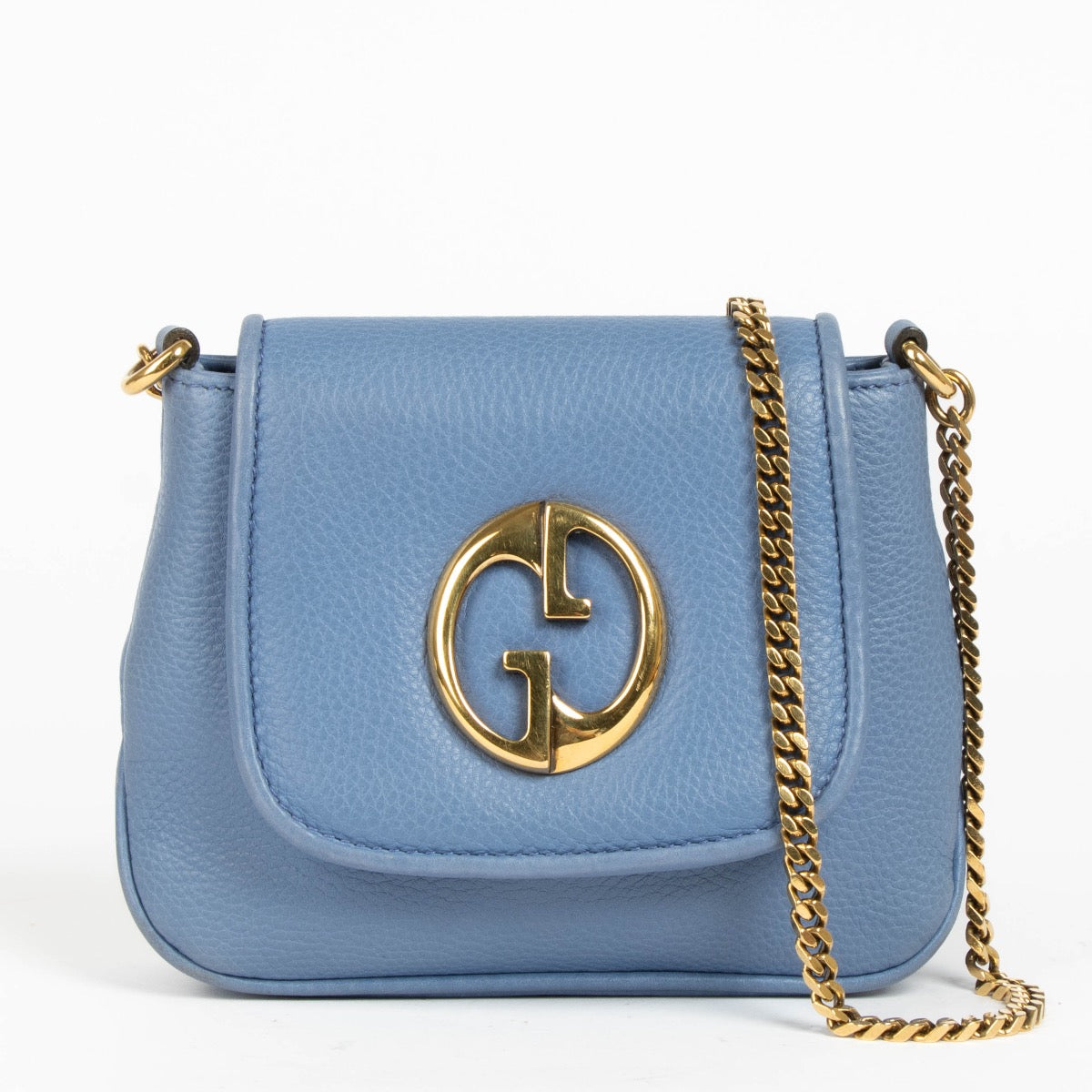 Gucci Blue Leather 1973 Mini Crossbody Bag – Labellov
