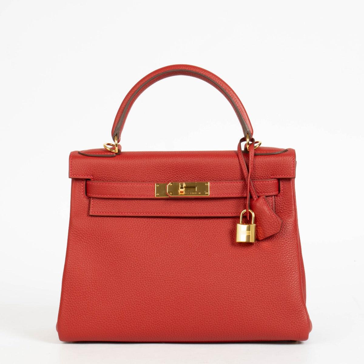 Hermès Kelly 28 Rouge Vif Togo GHW – Labellov
