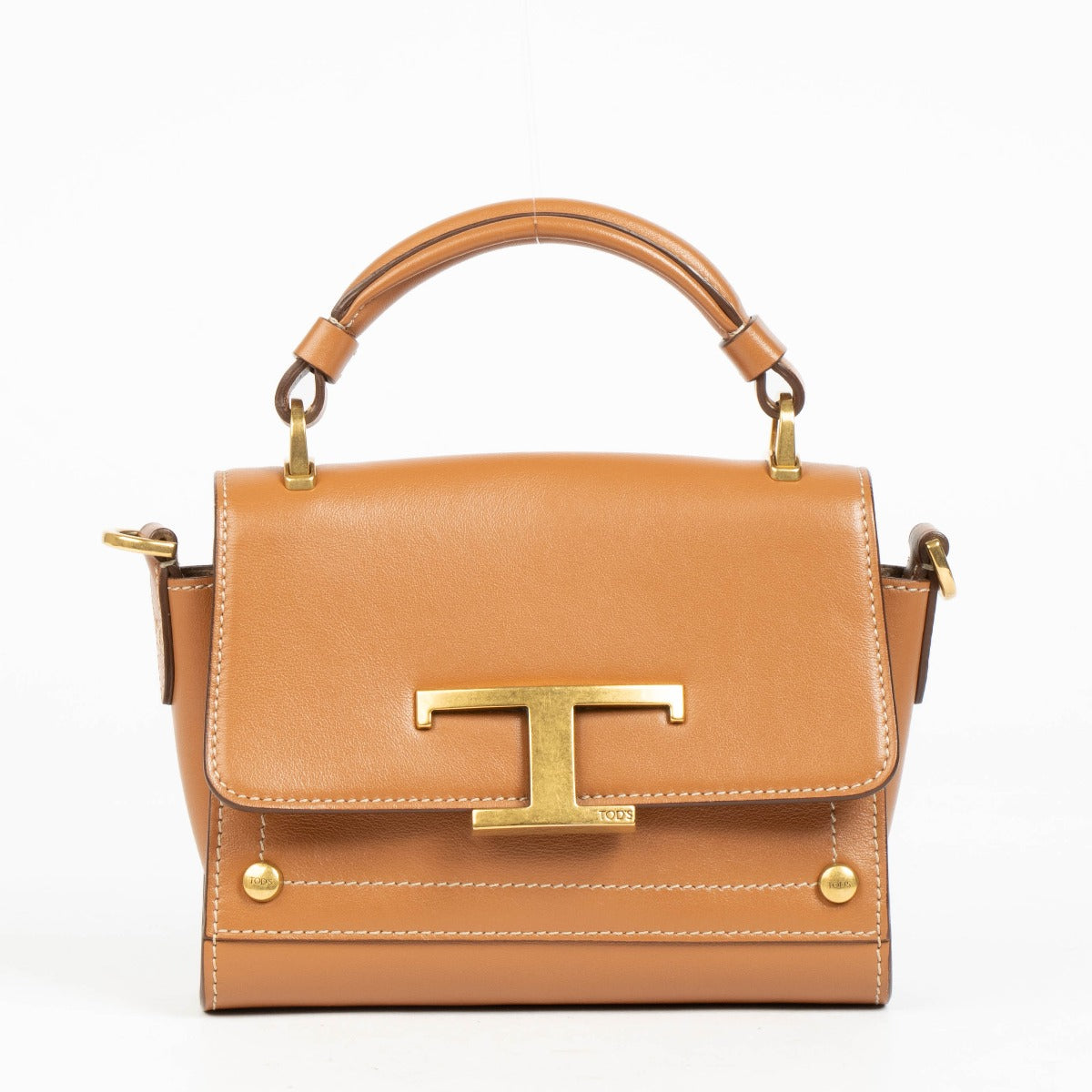 Tod's Camel T Timeless Mini Crossbody With Top Handle Bag – Labellov