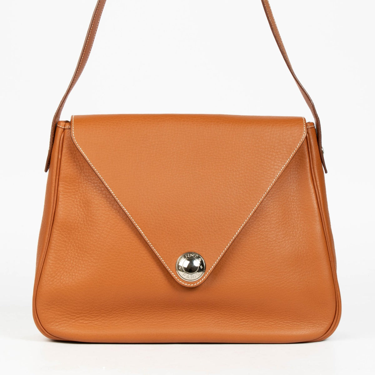 Hermès Gold Leather Fjord Large Christine Envelope Bag – Labellov