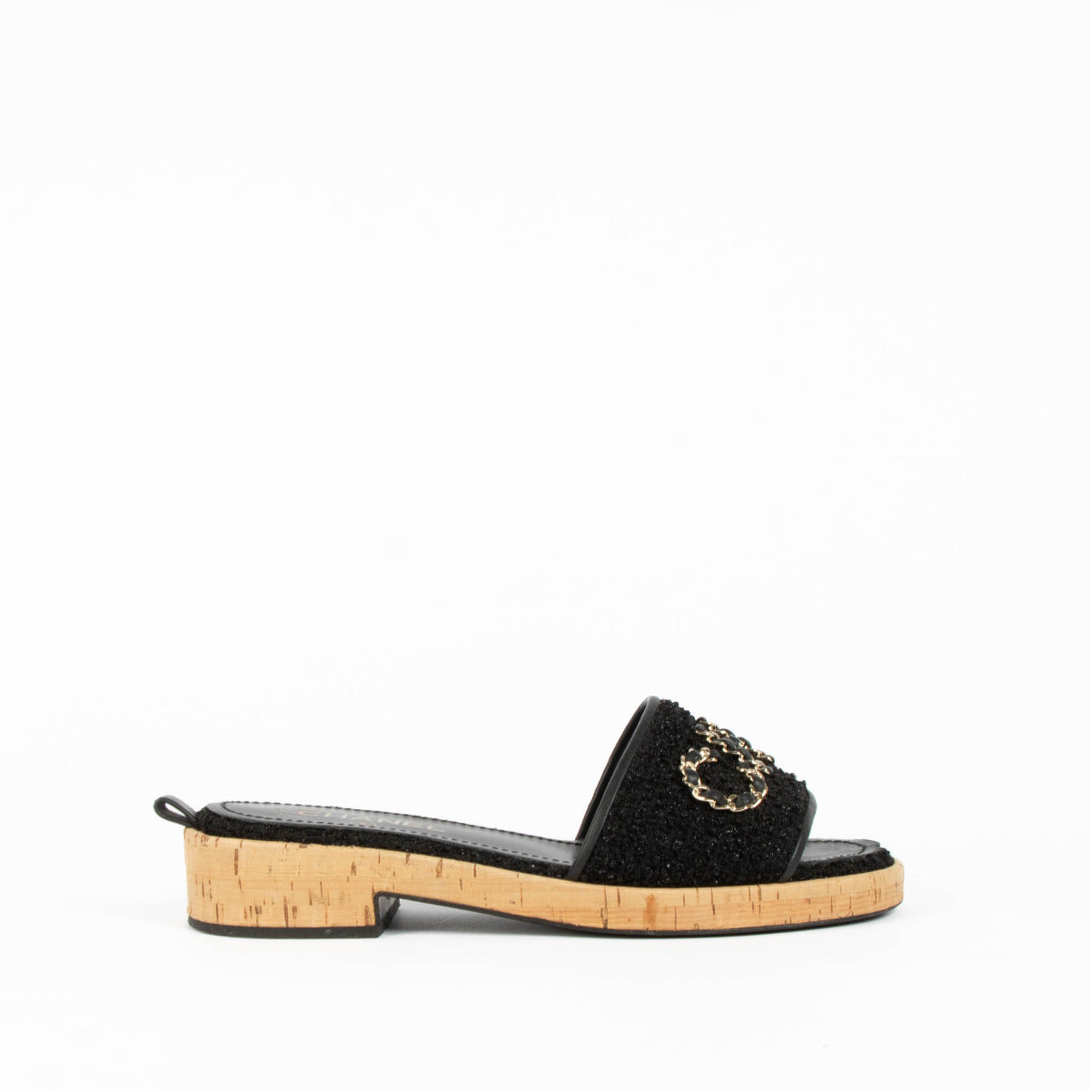 Chanel Black Cork Slipper Flats - size 41 – Labellov