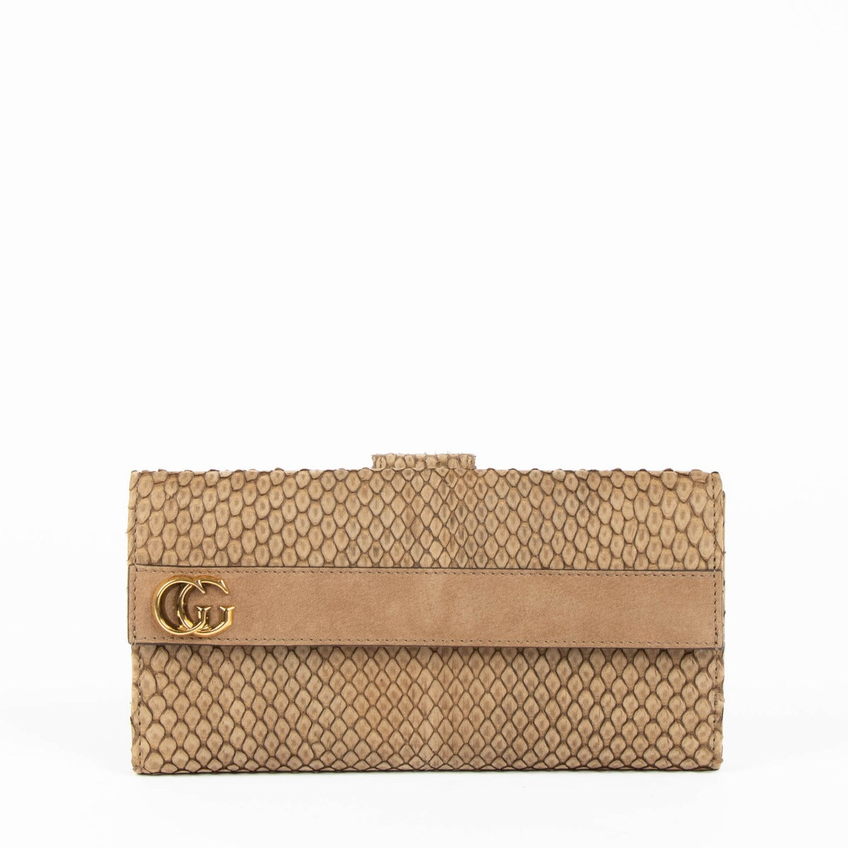 【GUCCI】Phthon Leather Wallet Gucci Brown Python Wallet – Labellov