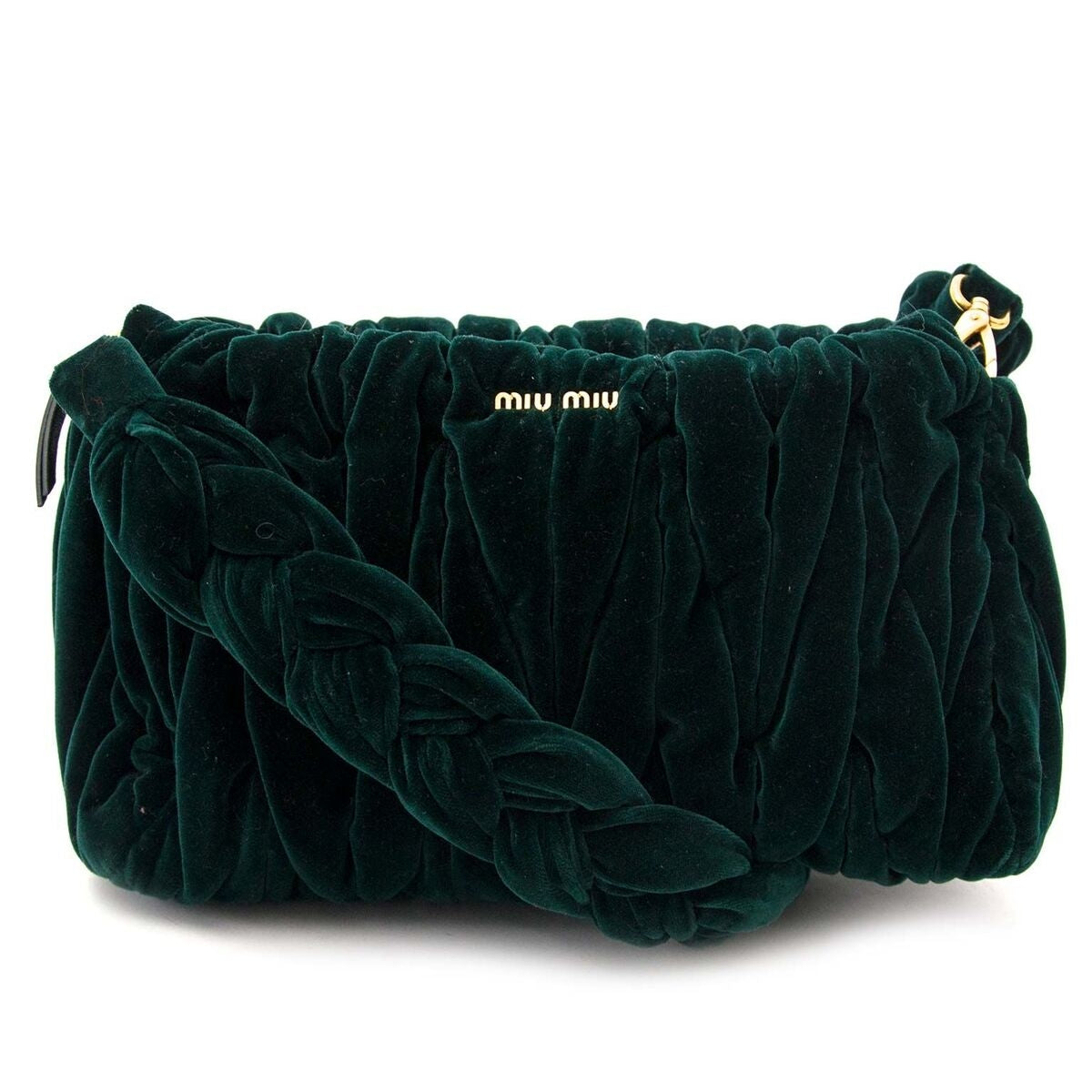 miu miu ベルベット ショルダーバッグ Miu Miu Emerald Green Velvet Shoulder Bag – Labellov