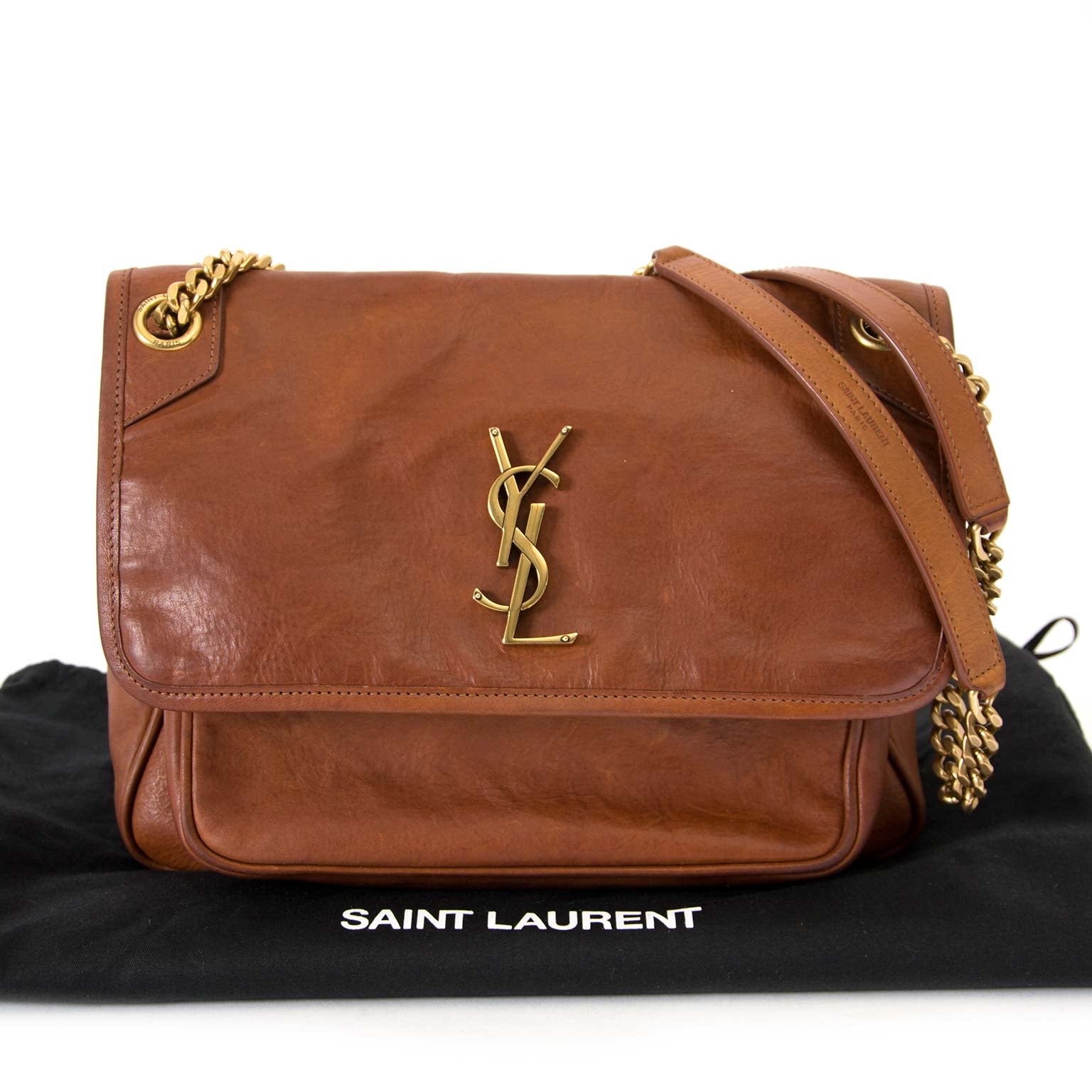Yves Saint Laurent Medium Niki Brown Leather Bag – Labellov