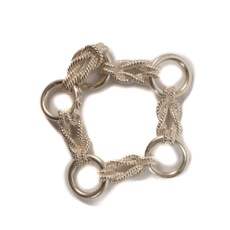 Hermès Vintage Silver Audierne Cordage Noued Marin Bracelet