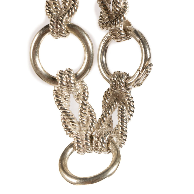 Hermès Vintage Silver Audierne Cordage Noued Marin Bracelet