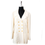 Chanel Beige Woolen Blazer te koop aan de beste prijs online bij Labellov