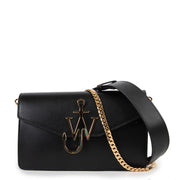 Shop safe online 100% authentic second hand JW Anderson Black Leather Logo Shoulder Bag in very good condition at Labellov in Antwerp.