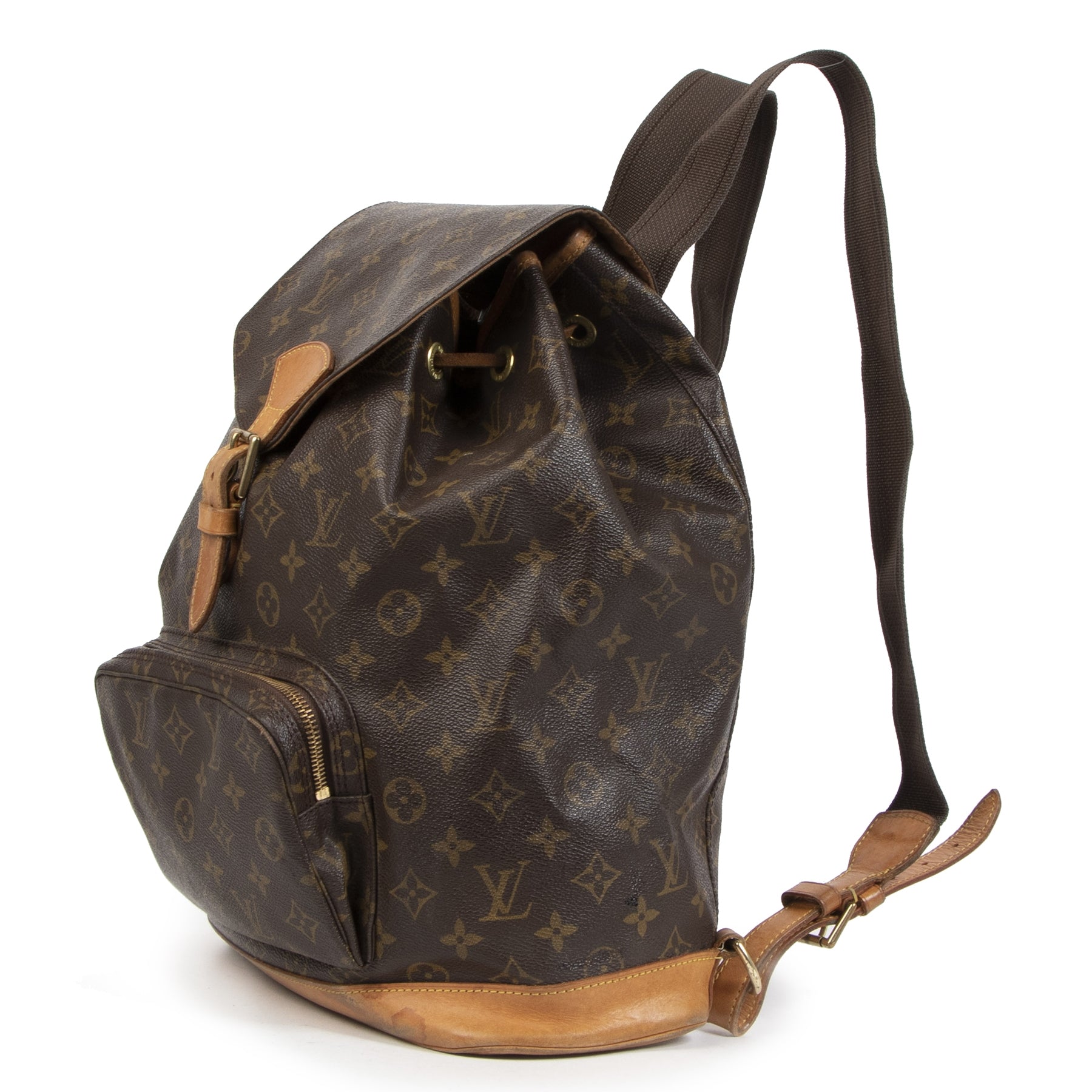 Authentic secondhand Louis Vuitton Monogram Montsouris GM Backpack designer bags accessories clothing shoes luxury vintage webshop designer brands fashion safe secure online shopping worldwide shipping