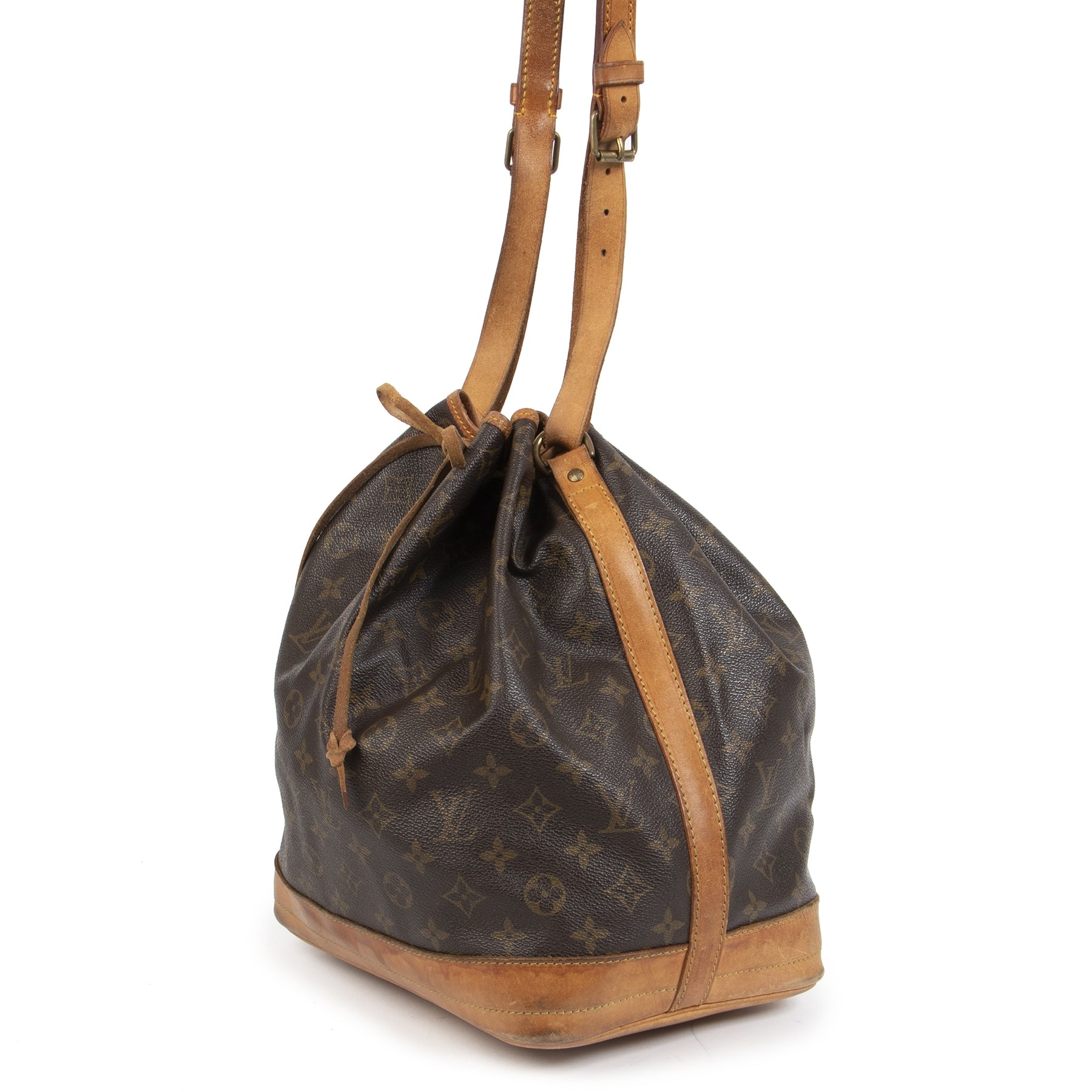 Authentieke Tweedehands Louis Vuitton Monogram Noé Bucket Bag juiste prijs veilig online shoppen luxe merken webshop winkelen Antwerpen België mode fashion